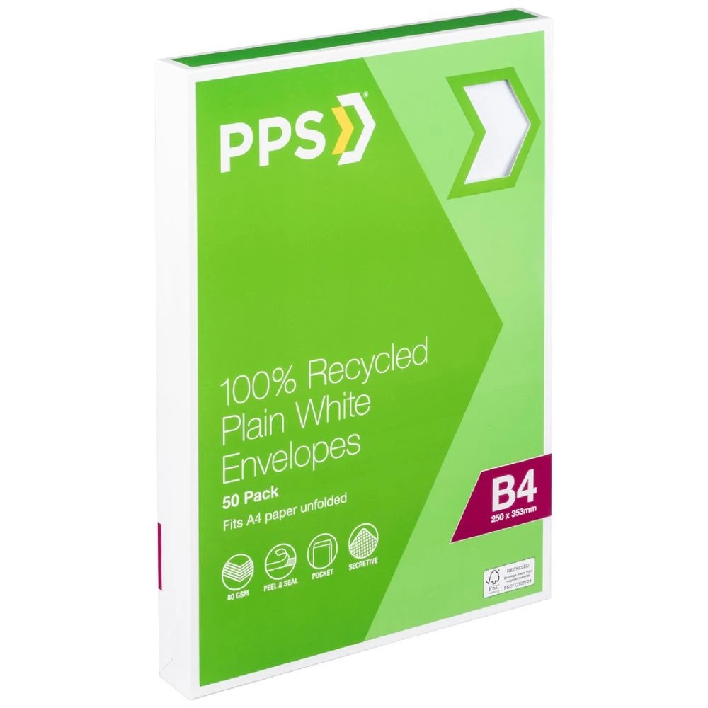 1 PPS B4 Plain Faced Envelopes 50 Pack, 1 of 5