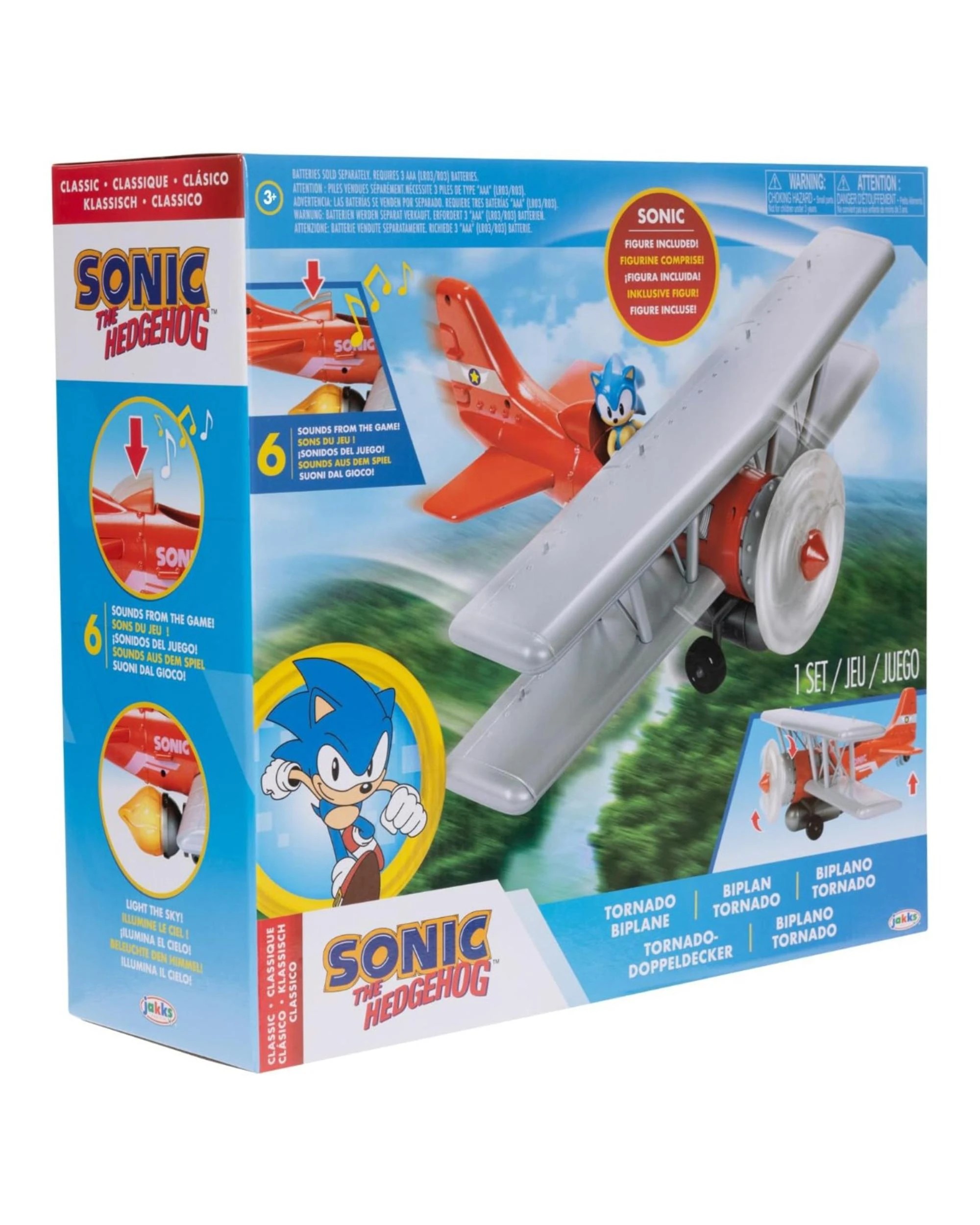 1 Sonic the Hedgehog Tornado Biplane Playset with 2.5 inch Sonic Figure, 1 of 5
