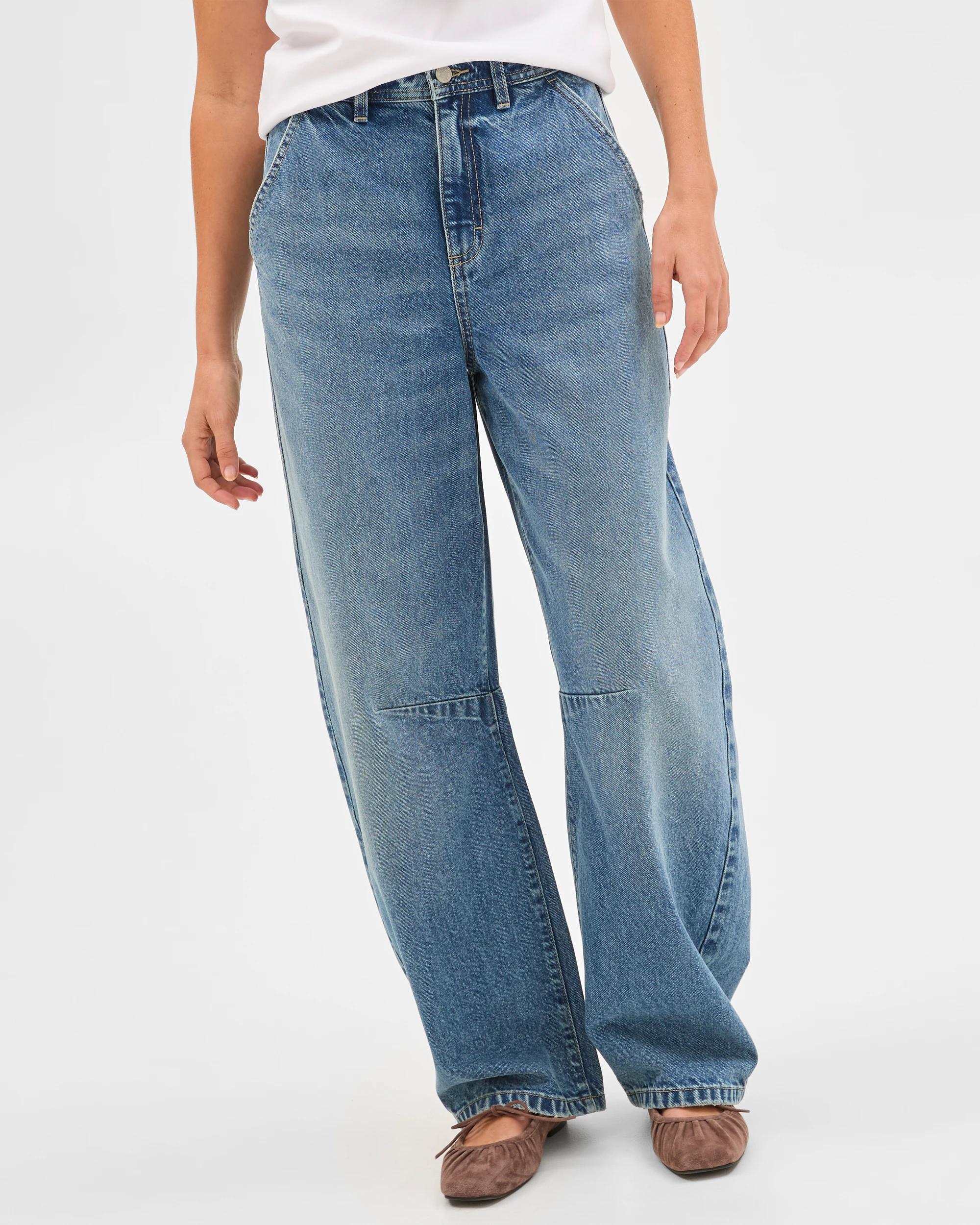 5 Target Denim Cate Relaxed Barrel Denim Jeans VINTAGE INDIGO, 5 of 7