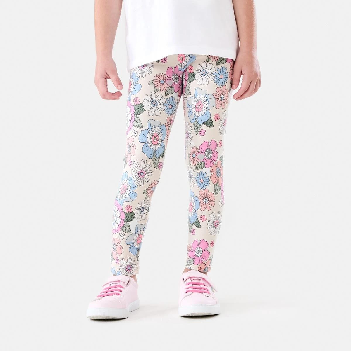 1 Printed Leggings RETRO BLOOMS CHALK, 1 of 6