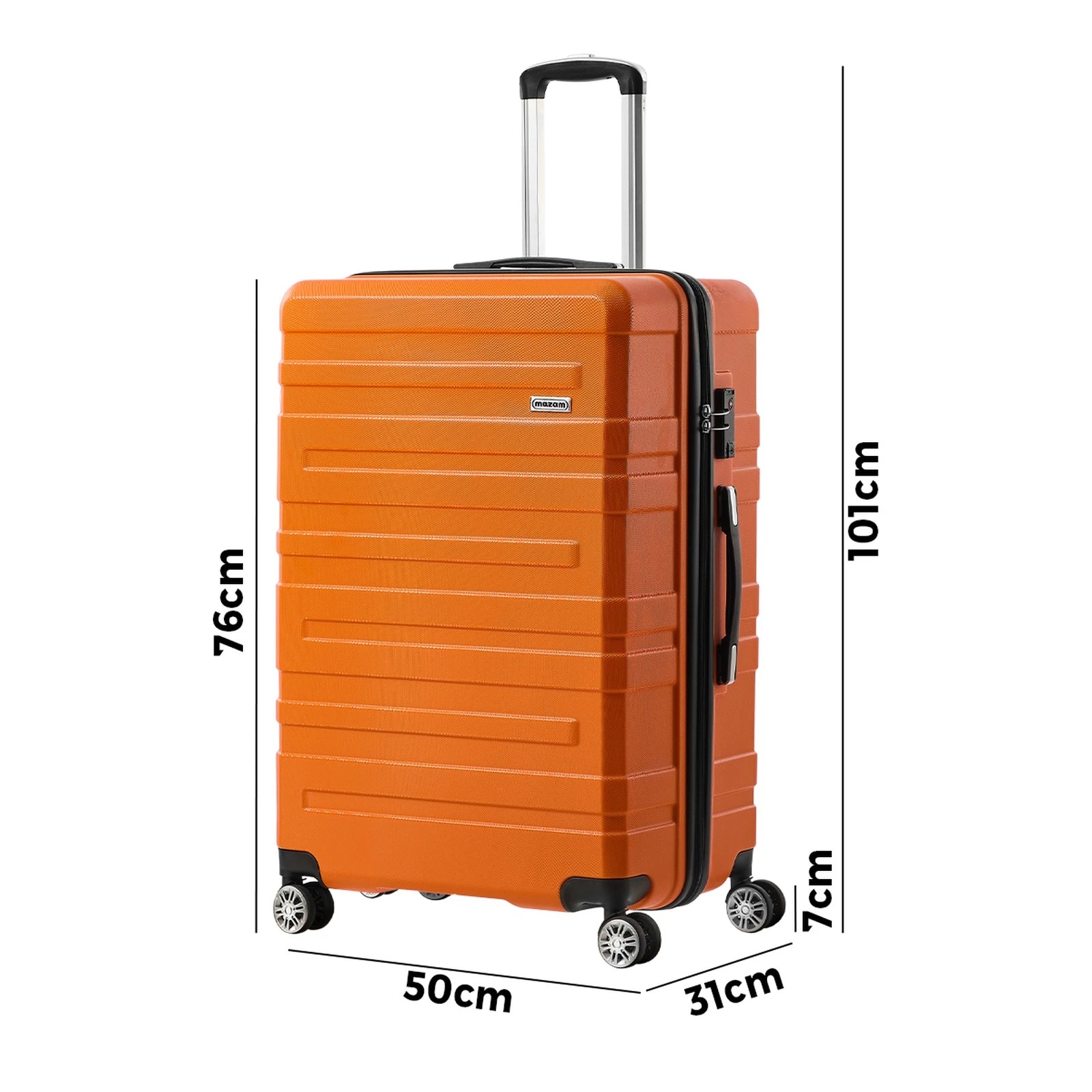 2 Mazam 28" Luggage Suitcase Travel TSA Lock Storage Hard Shell Case - Orange, 2 of 10