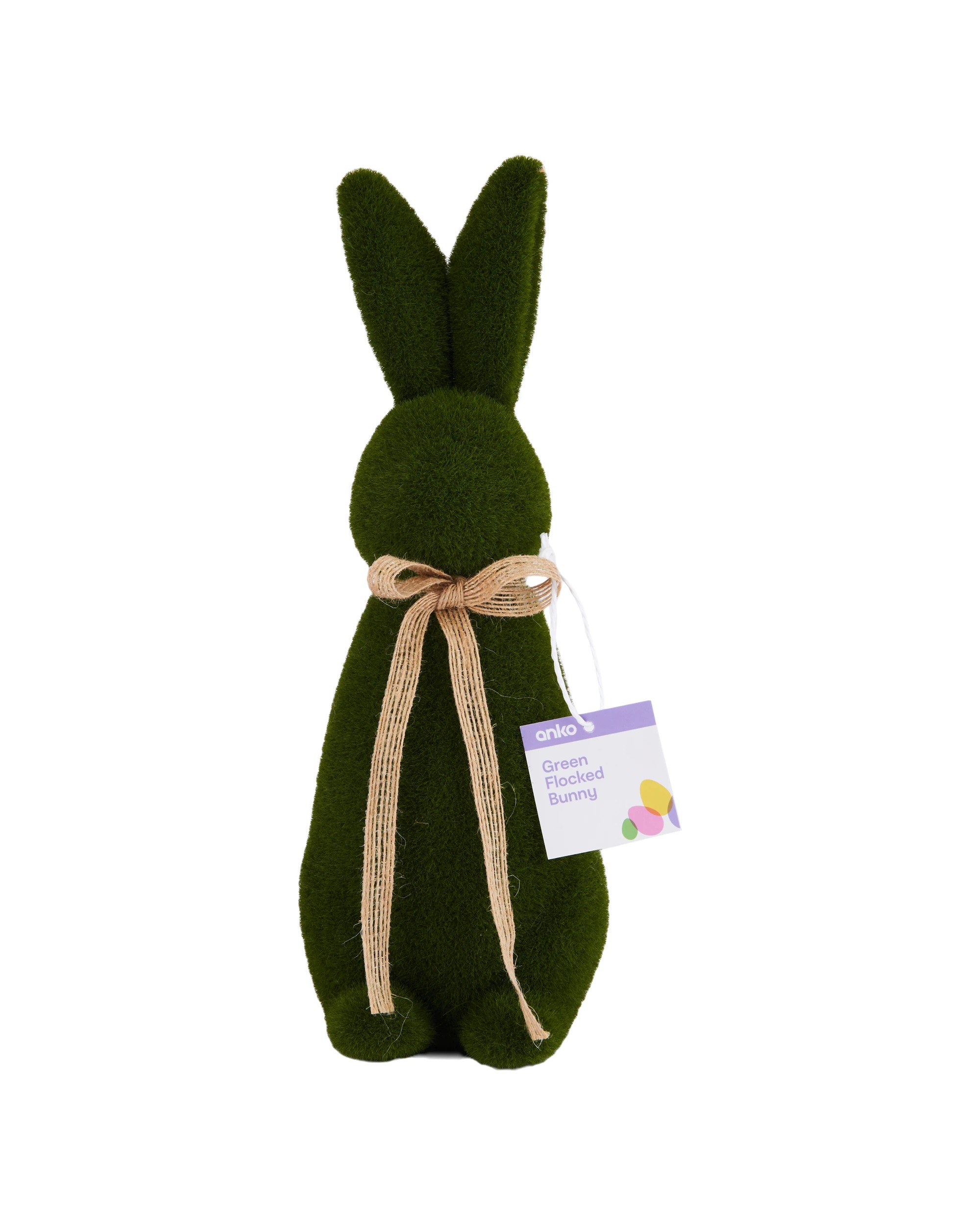 4 Green Flocked Bunny, 4 of 4