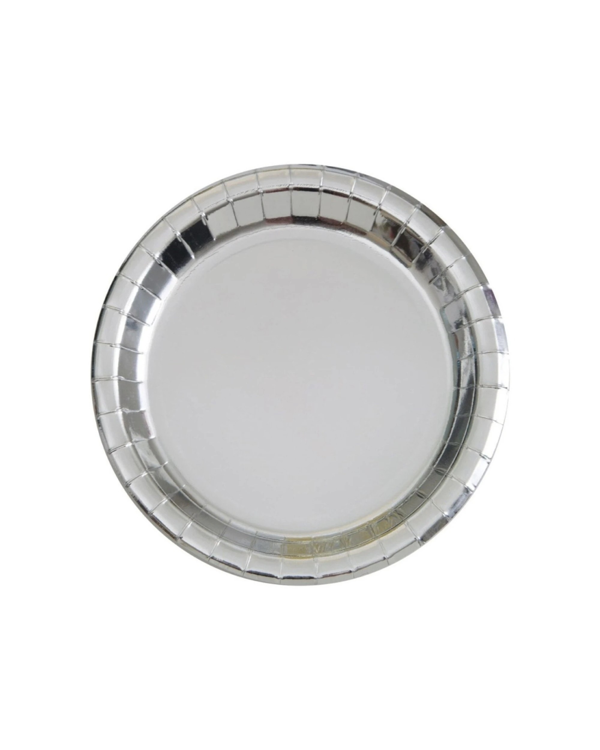 2 Meteor Party 8pc 7 Inch Paper Plates Tableware Foil 18cm - Silver, 2 of 2
