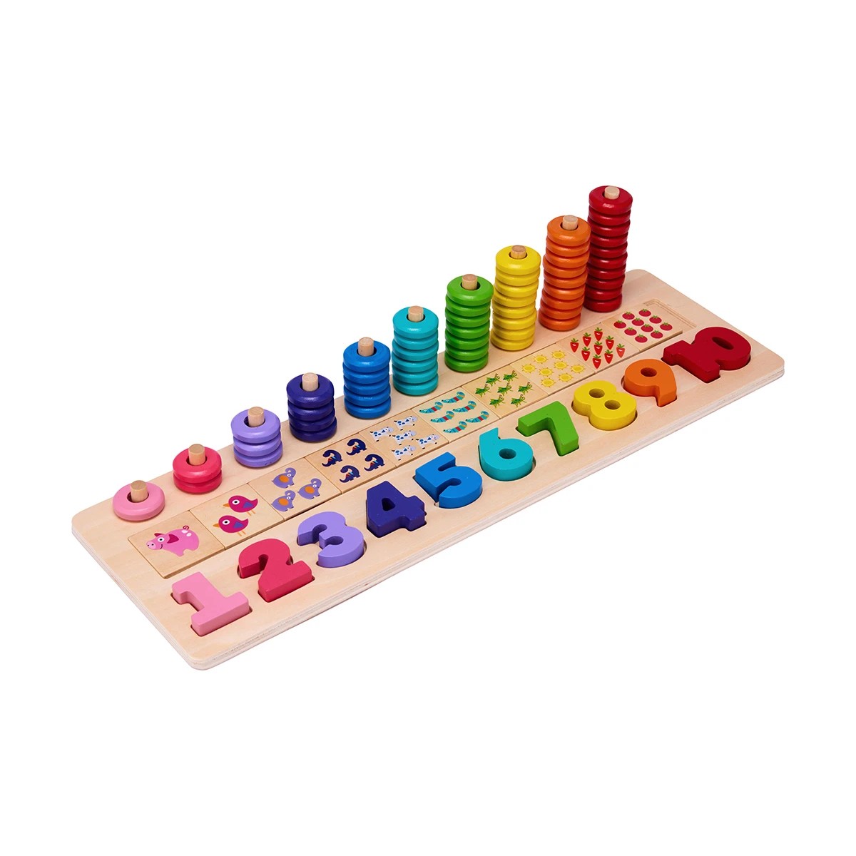 1 Wooden Stack & Count Learning Set, 1 of 10