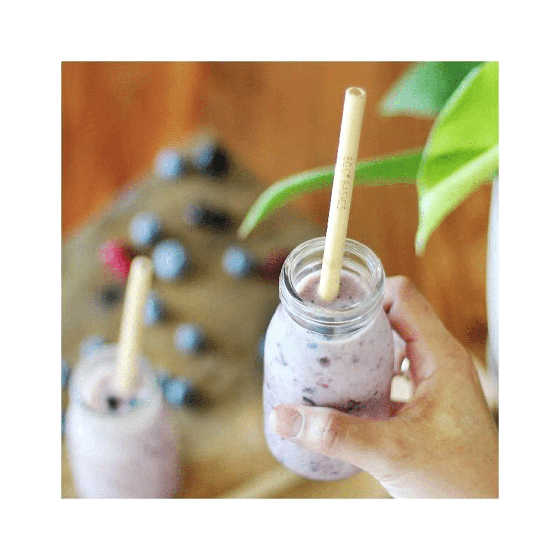 5 4pk Eco Basics 23cm Reusable Bamboo Drinking Beverage Straws Straight Washable
 - Natural, 5 of 5