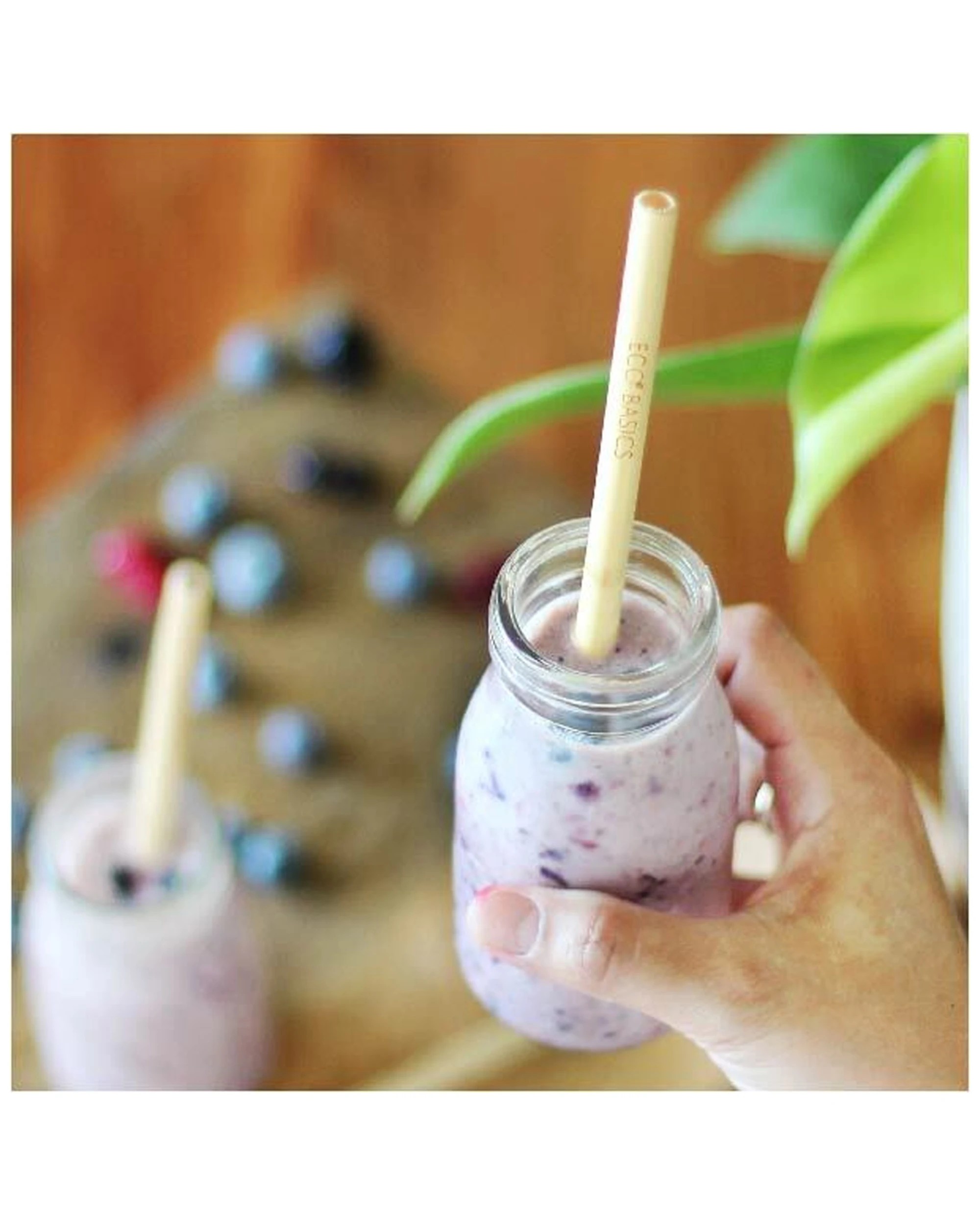 5 4pk Eco Basics 23cm Reusable Bamboo Drinking Beverage Straws Straight Washable
 - Natural, 5 of 5