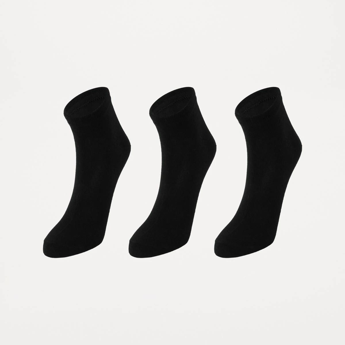 1 3 Pack Anklet Socks BLACK, 1 of 3