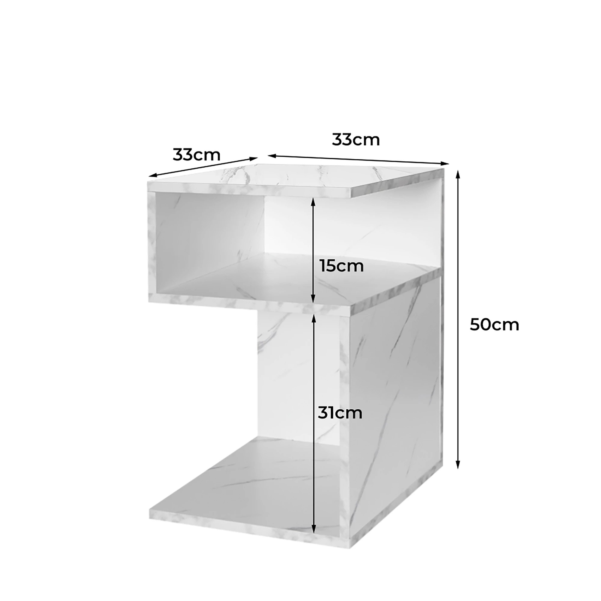 2 Levede Bedside Tables - White, 2 of 5
