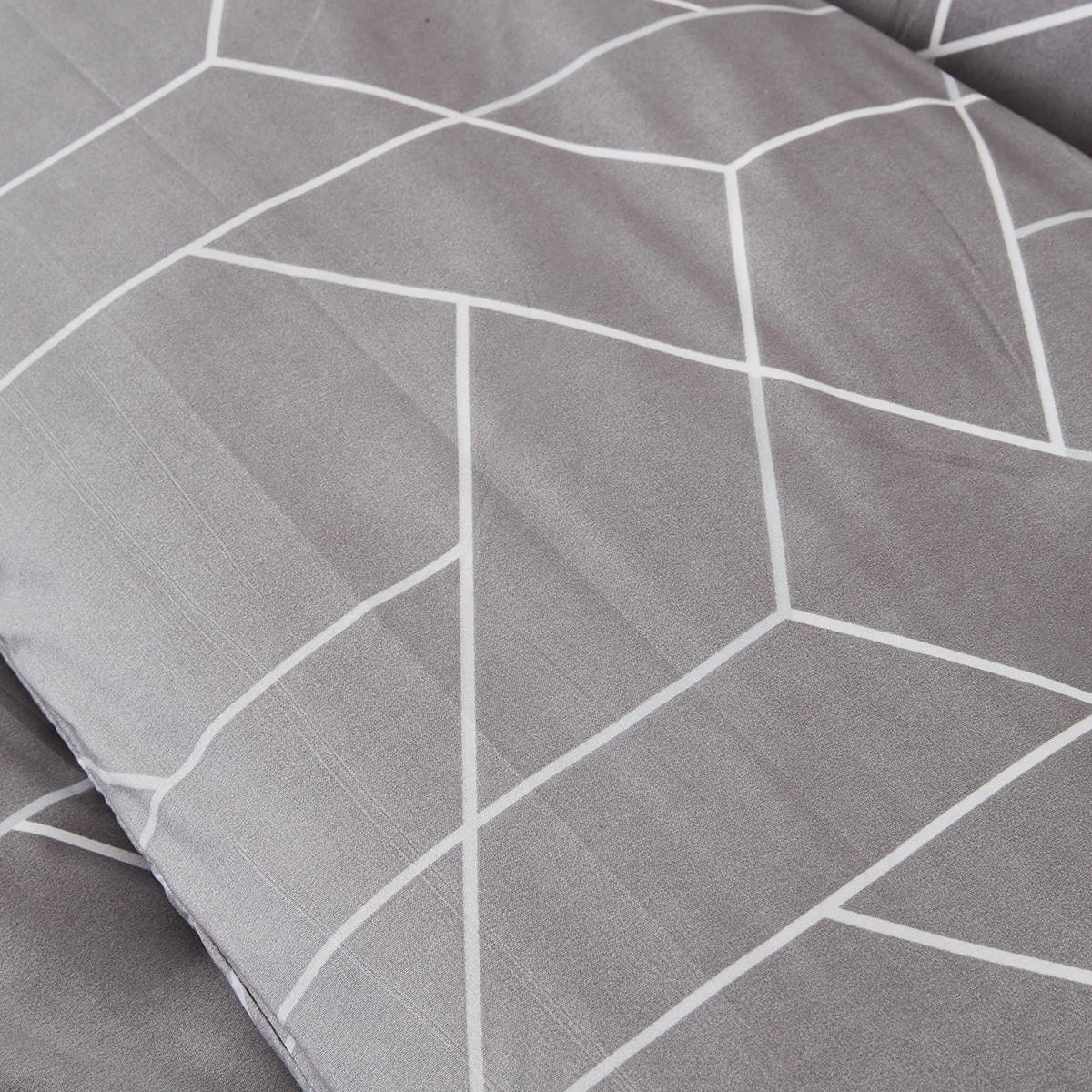 4 Jesse Quilt Cover Set - Double Bed, Grey, 4 of 5