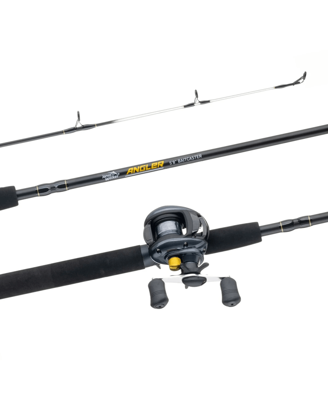 Jarvis Walker Angler Series 2 Baitcaster Combo - 5.8ft., Black and 