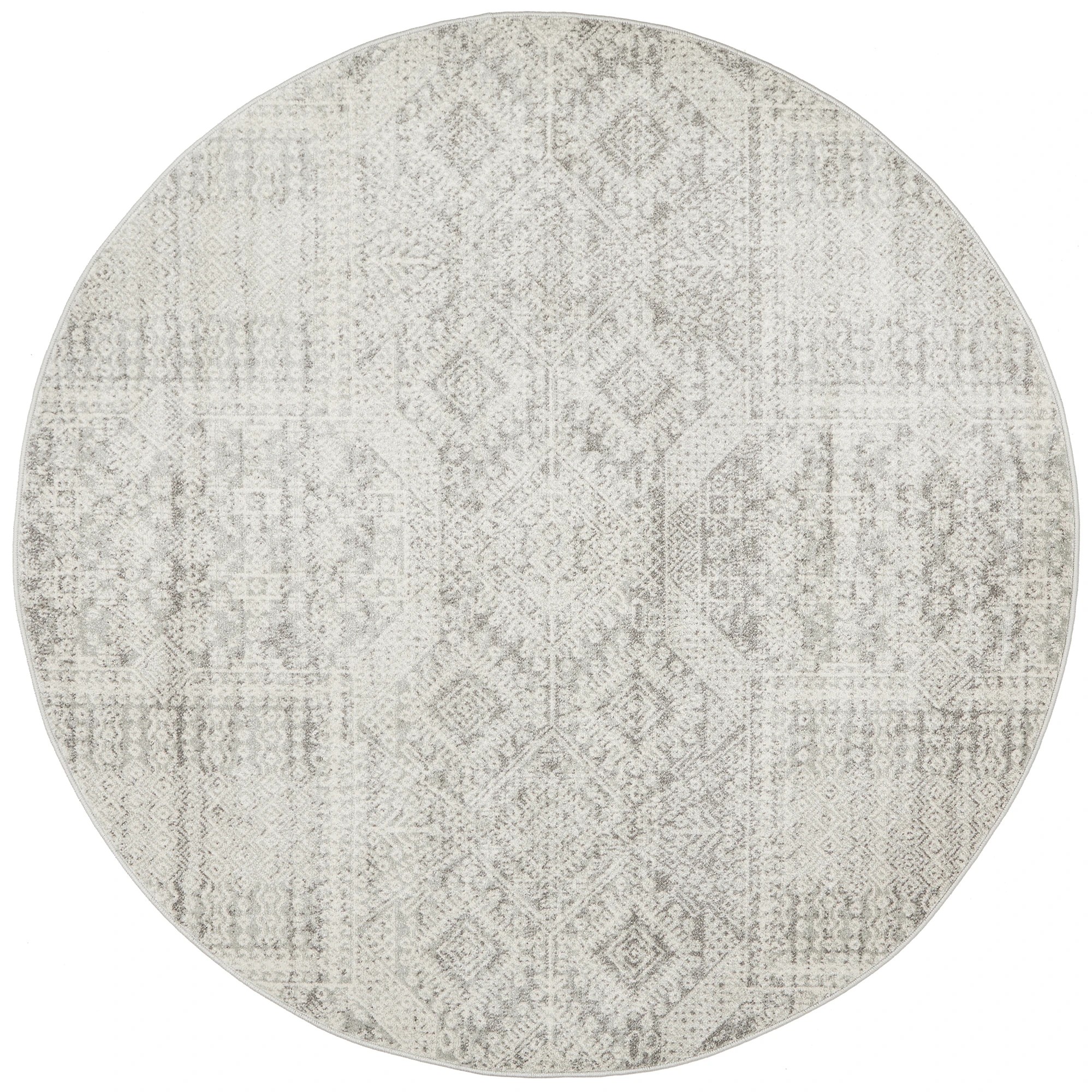 4 Common Ground Rugs Phantom 351 150x150 cm Rug - Silver, 4 of 9
