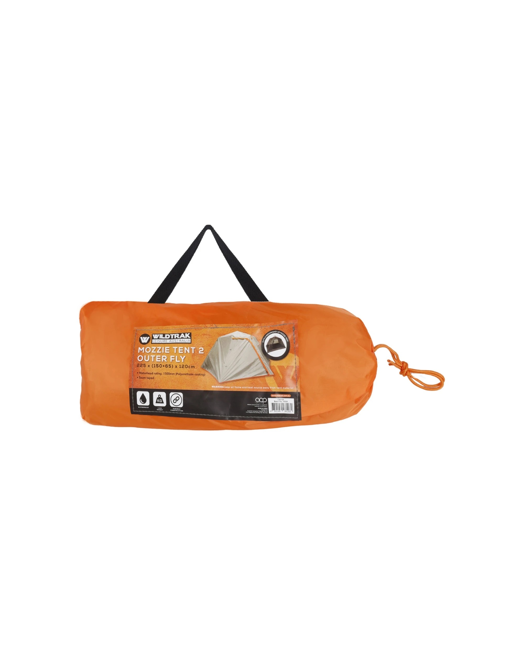 3 Wildtrak Easy Up Mozzie Dome 2 Fly Camping Tent Quick Setup Insect Proof - Grey, 3 of 3