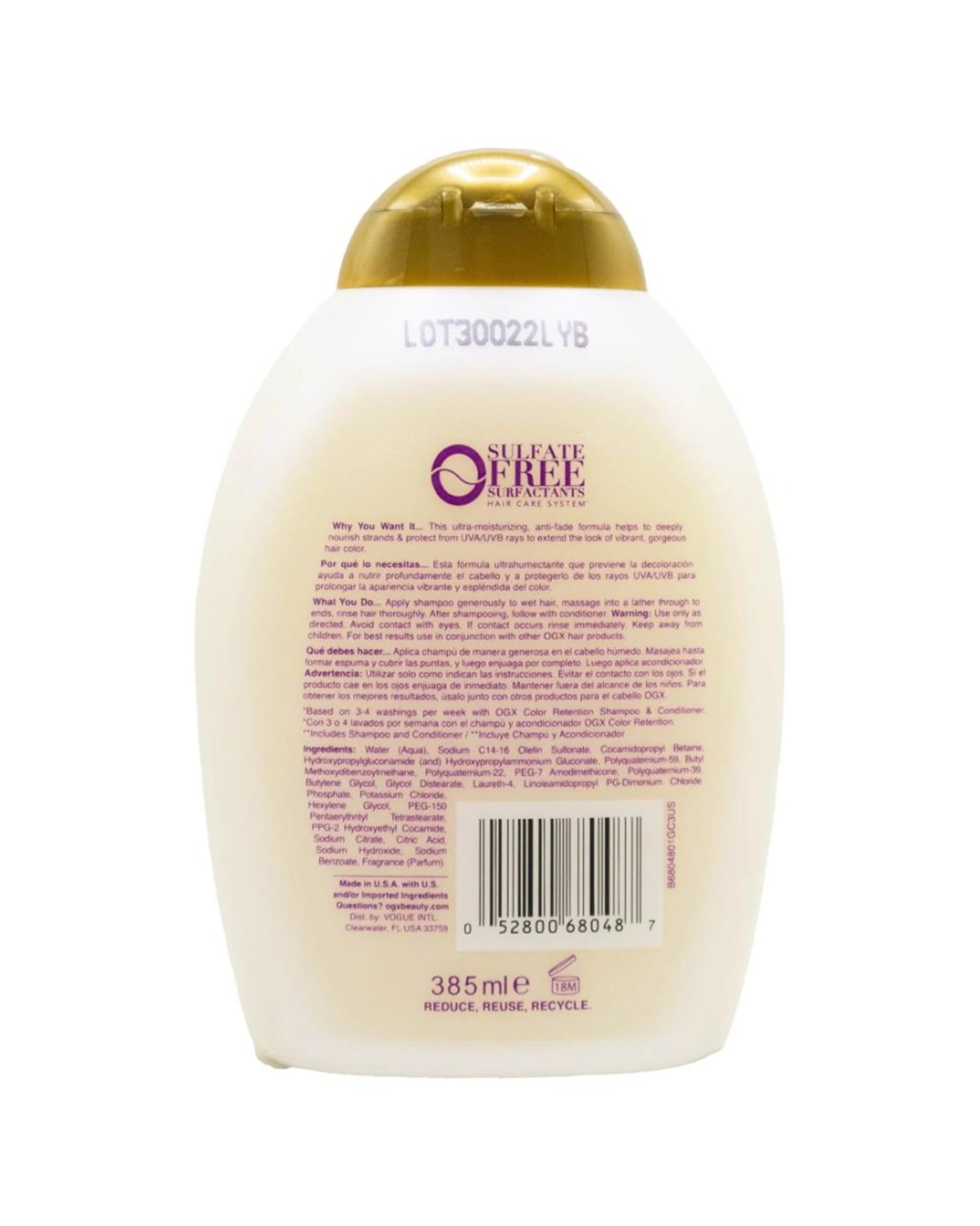 3 OGX 8PK Vibrant Color Vibes Strengthening Retention Hair Shampoo 385ml - Multi, 3 of 3
