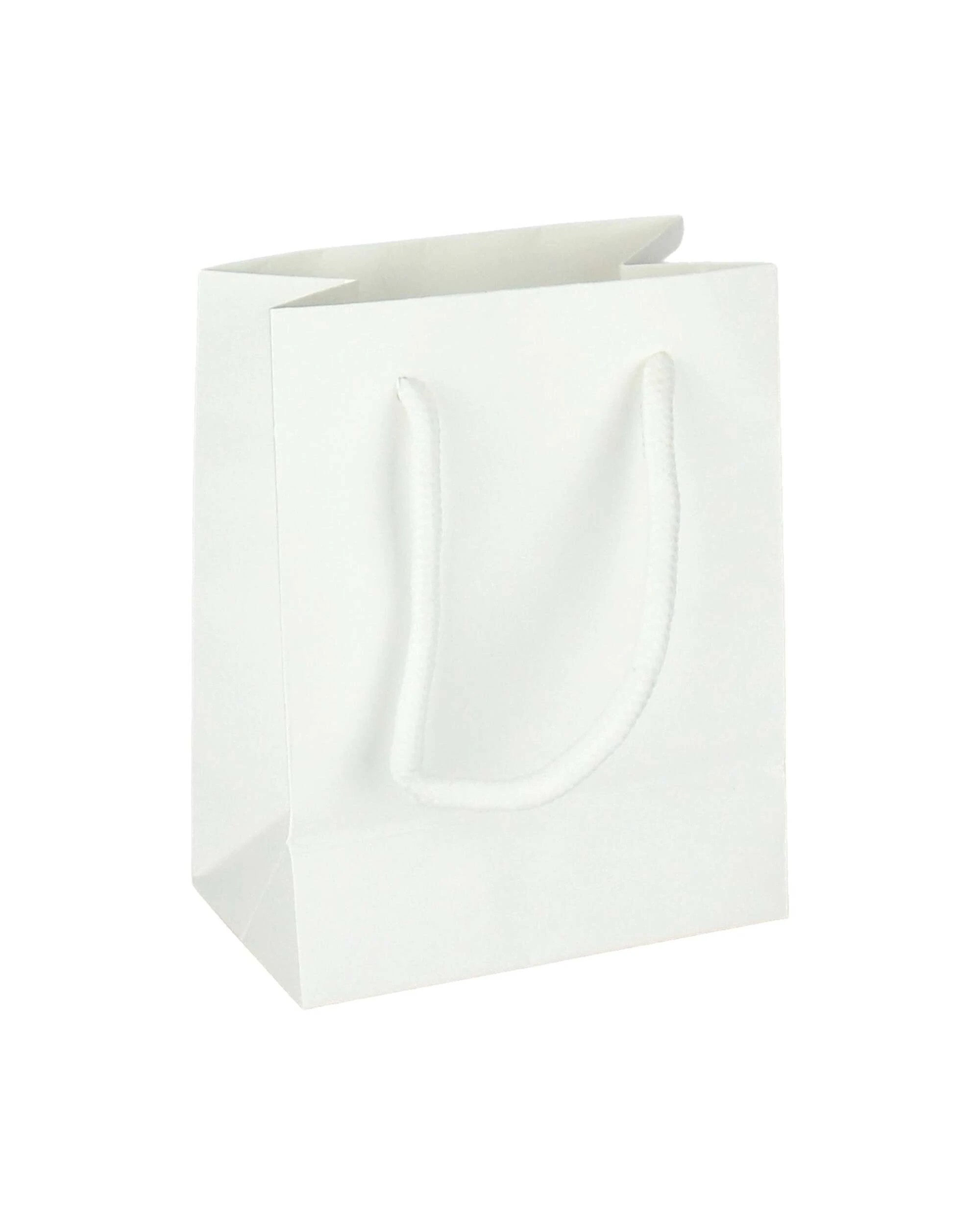1 Partyrama Kraft Paper Gift Bag 14cm - White, 1 of 2