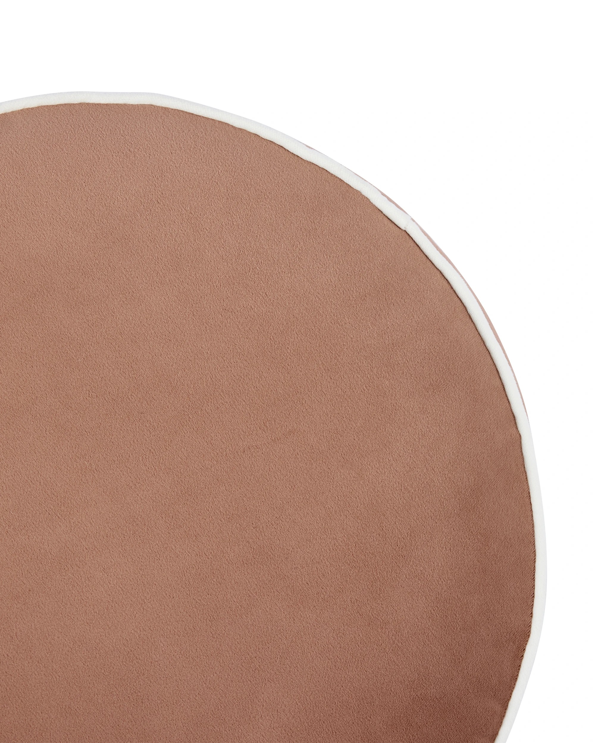 3 40cm Velvet Round Cushion - Mocha, 3 of 6