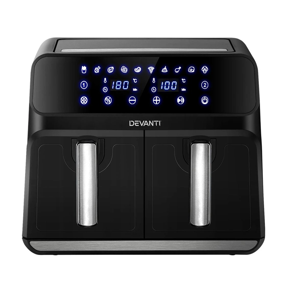 4 Devanti Air Fryer 8L Dual Zone Fryers - Black, 4 of 7