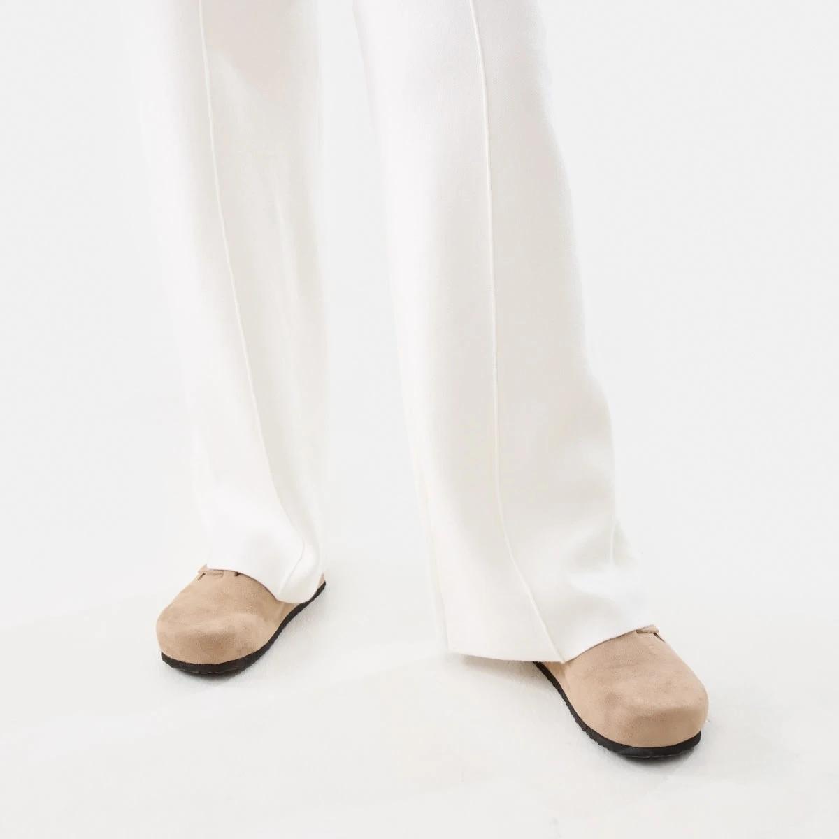 6 Seam Front True Knit Pants Ecru, 6 of 10