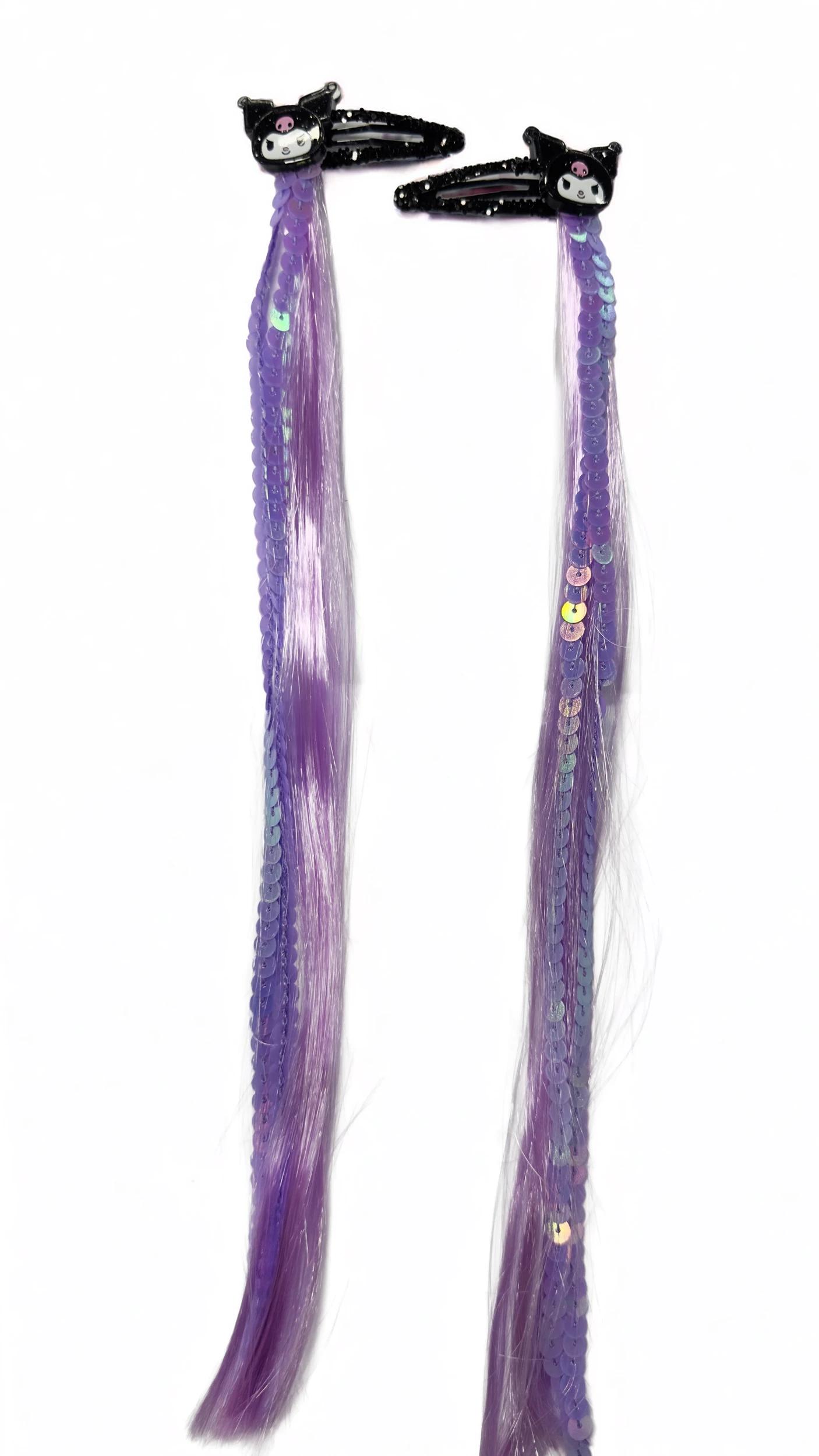 2 2 Pack Purple Kuromi License Hair Extension Clips Kuromi, 2 of 3