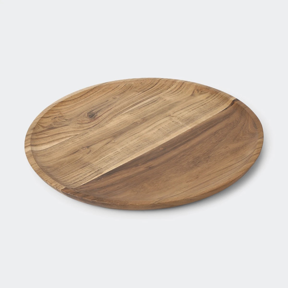 1 Large Acacia Round Serving Tray, 1 of 5