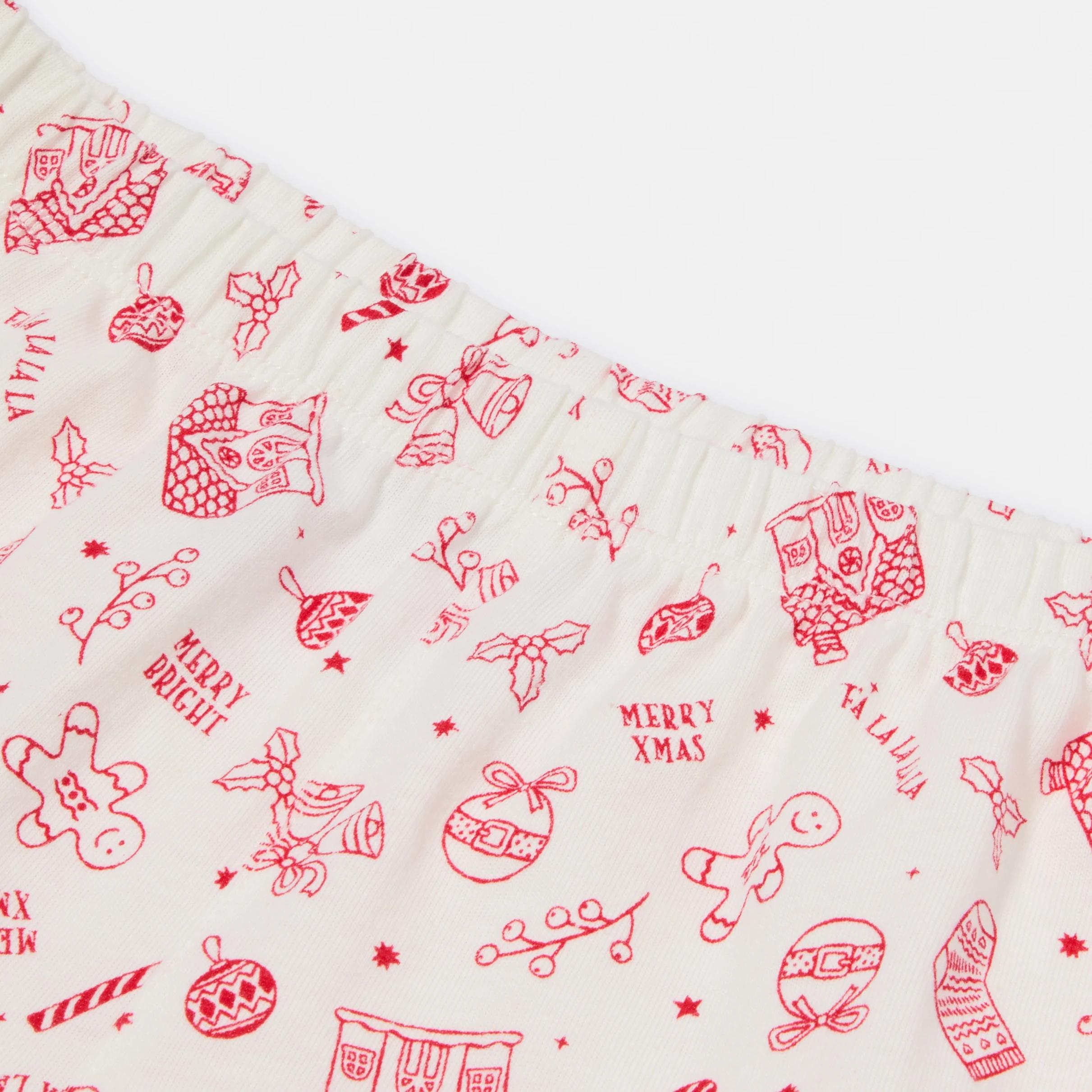 6 Christmas All Over Print Pyjama Set CHALK MERRY XMAS, 6 of 7