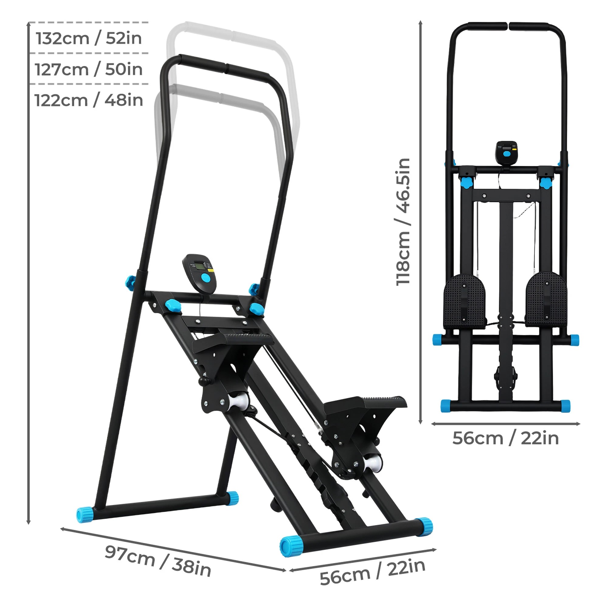3 Centra Stair Stepper Exercise Machine-Adjustable 3 Level Resistance, 3 of 5