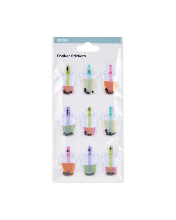 9 Piece Shaker Stickers - Bubble Tea