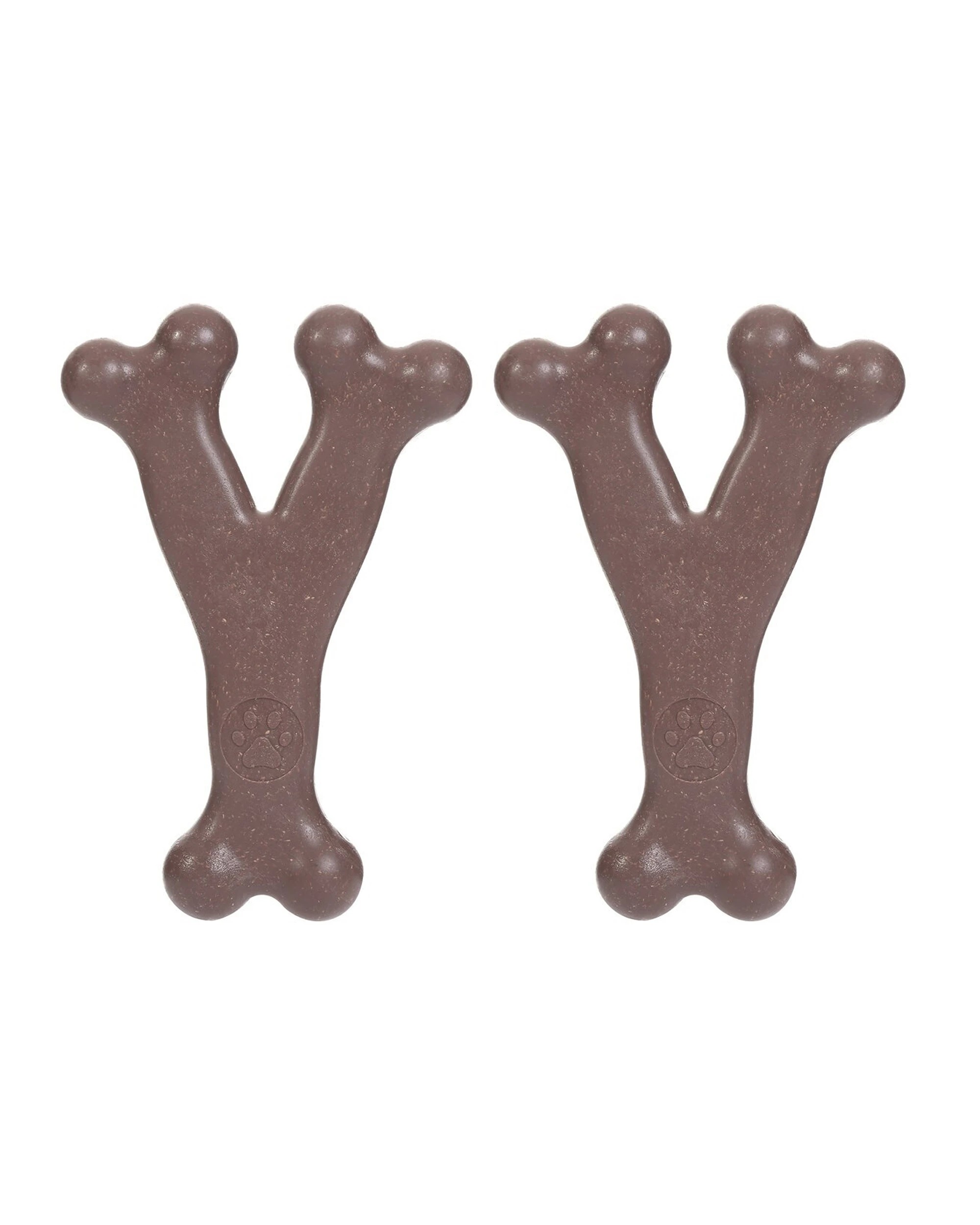 1 Paws And Claws BooBone Large Wishbone Dog Chew Toy 2 Pack Assorted Flavour - Assorted, 1 of 5