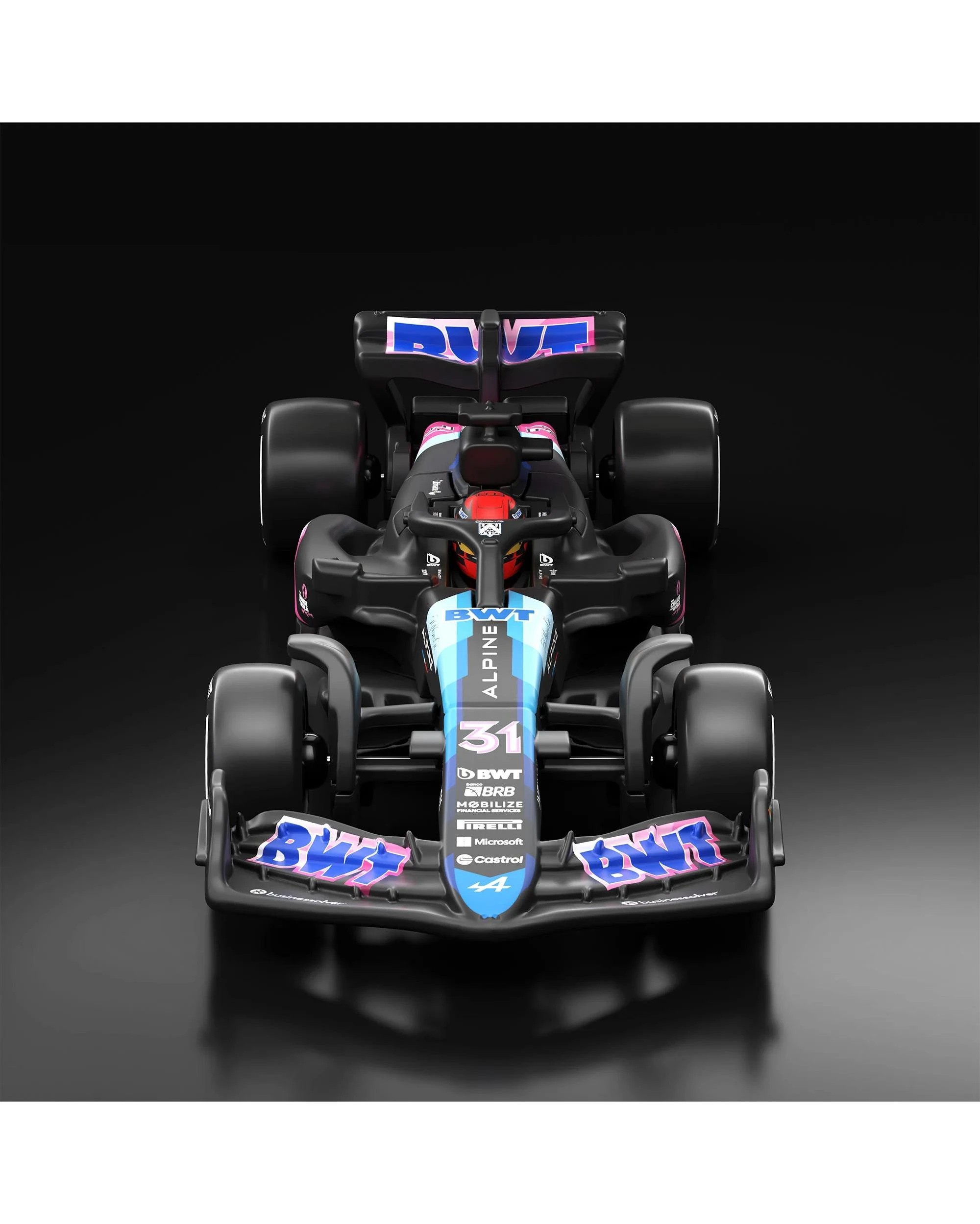 3 Hot Wheels Premium Formula 1 2024 BWT Alpine F1 Team A524 #31 Esteban Ocon Diecast Vehicle, 3 of 5