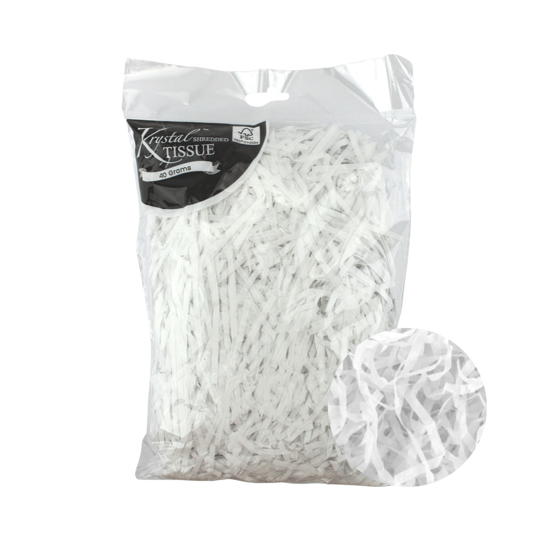 1 Artwrap Shredded Tissue Paper 40g Bag - White, 1 of 1