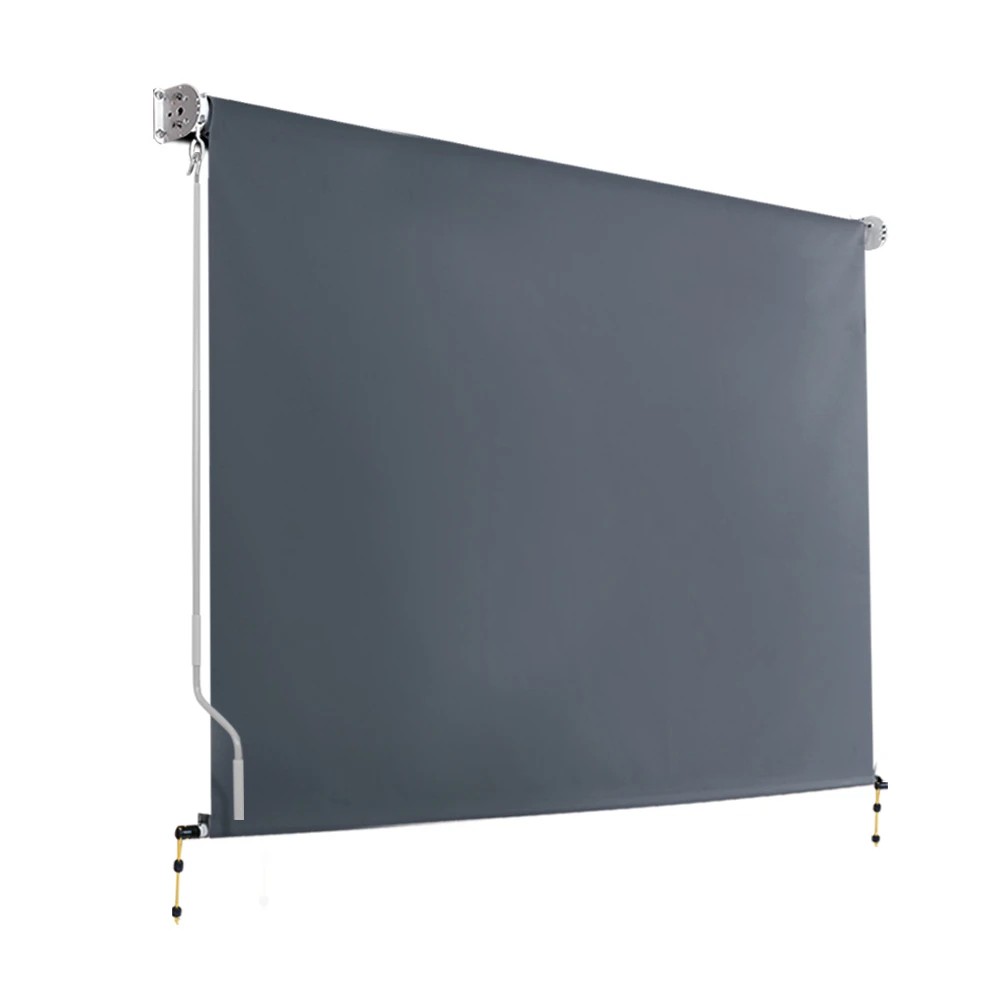 1 Instahut Outdoor Blind Window Roll Down Awning Canopy Privacy Screen 3X2.5M - Grey, 1 of 6