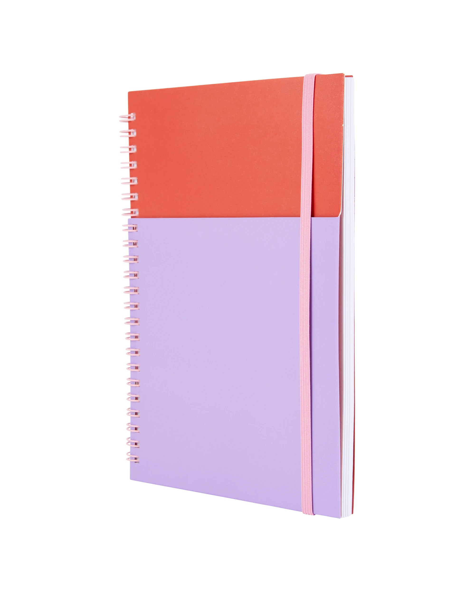 3 A5 Notebook Spiral Colour Block Lilac 80gsm 160 Pages, 3 of 4