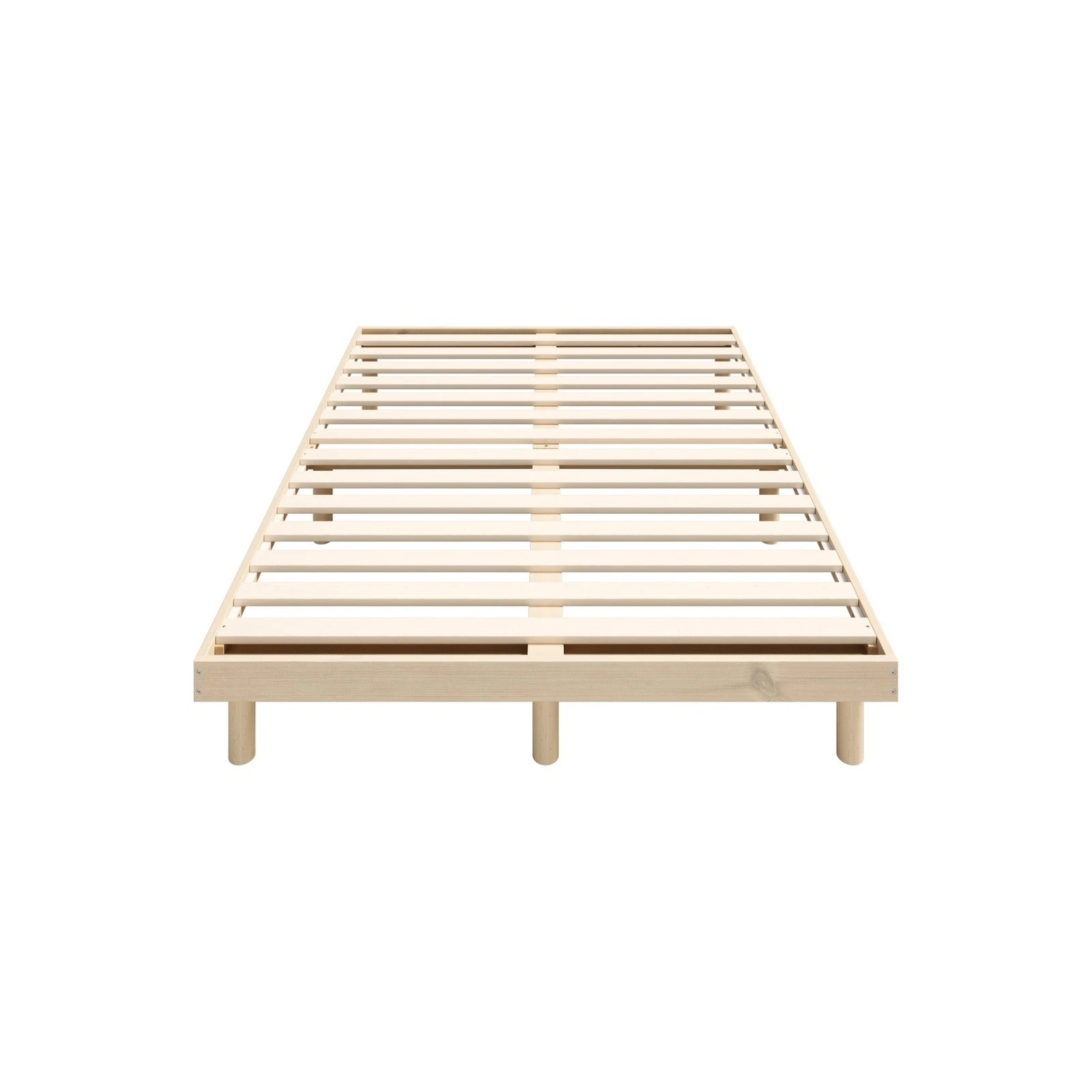 7 Oikiture Bed Frame King Single Wooden Bed Base Platform Solid Wood Slats - Natural, 7 of 9