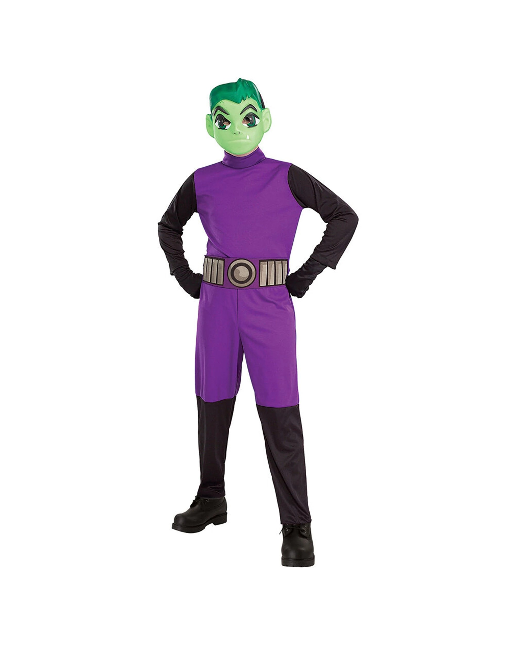 1 Dc Comics Beast Boy Classic Boys Dress Up Costume Size M - Multi, 1 of 3