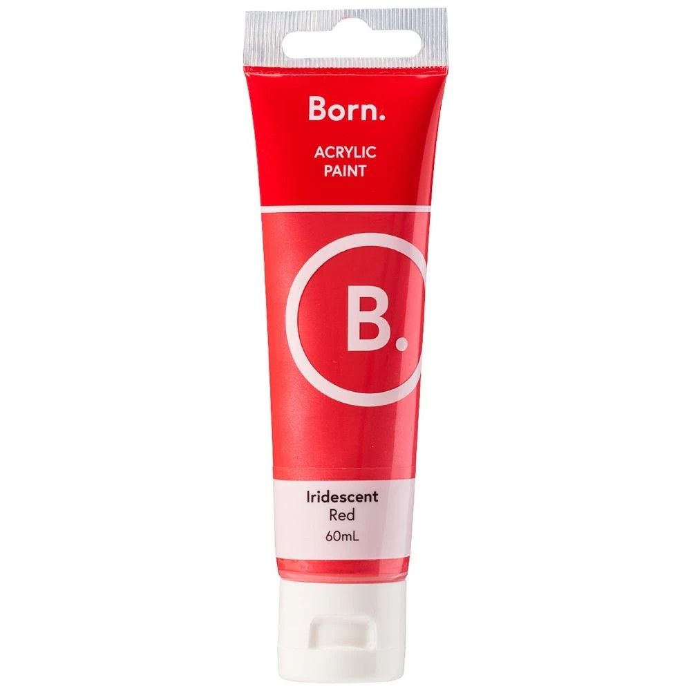 1 Born Acrylic Paint 60mL Iridescent Red, 1 of 3