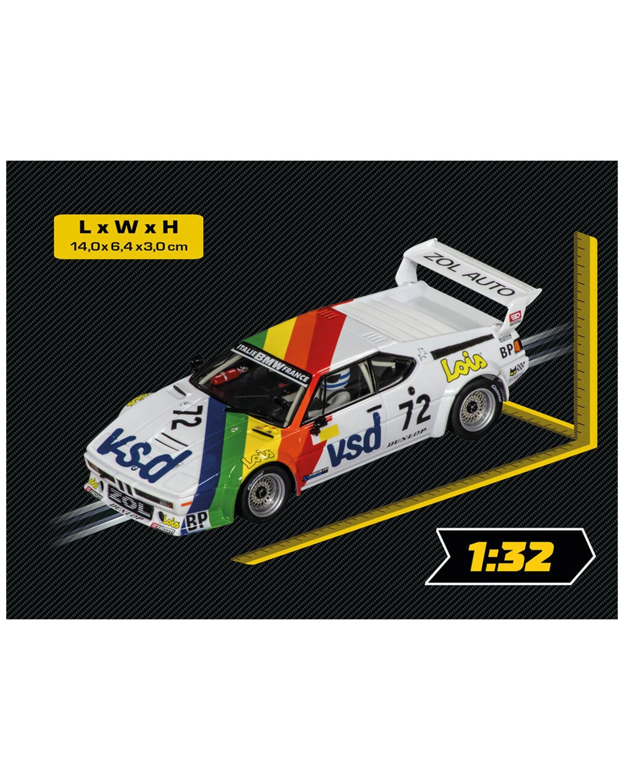 3 Carrera BMW M1 Slot Car Evolution BMW ZolAuto Digital Slot Car Lights 1-32 Scale - Multi, 3 of 3