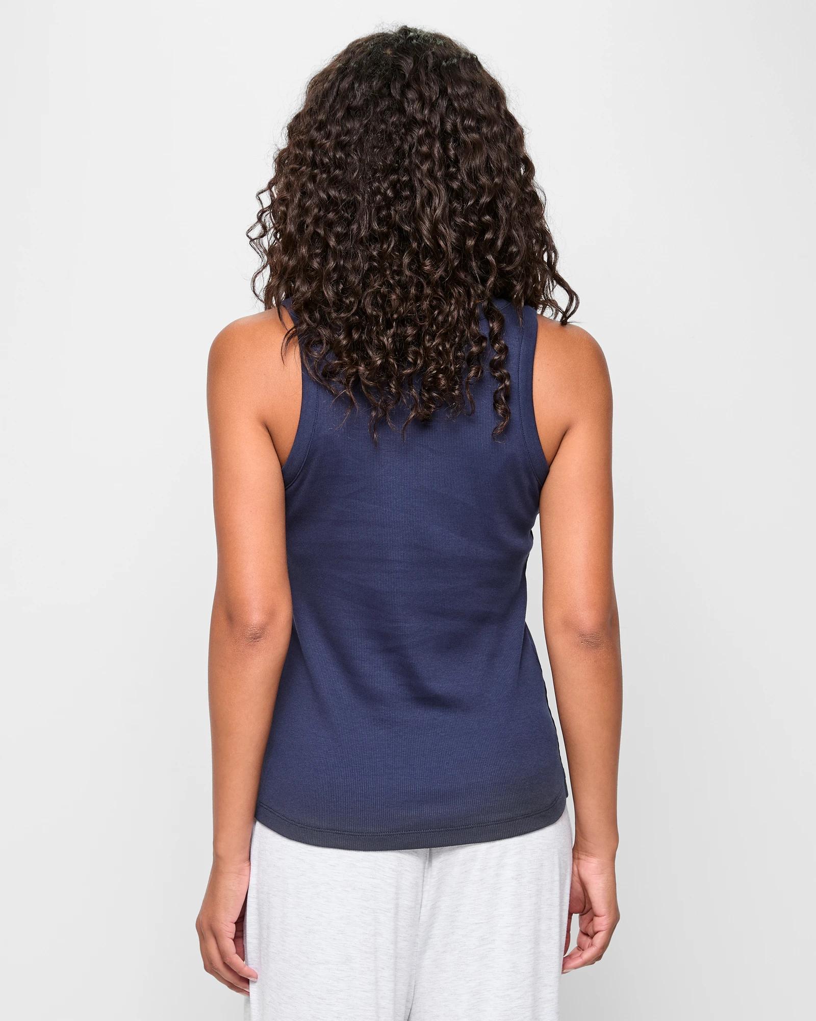 4 Target Australian Cotton Sleep Shelf Bra Tank Top NAVY BLUE, 4 of 5