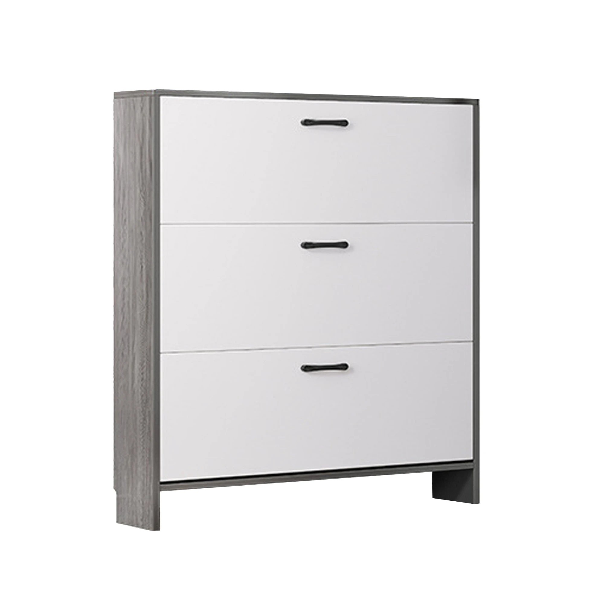 1 Foret Shoe Cabinet Slim Storage Rack Organiser Wooden Shelf Cupboard Flip Drawer, 1 of 6