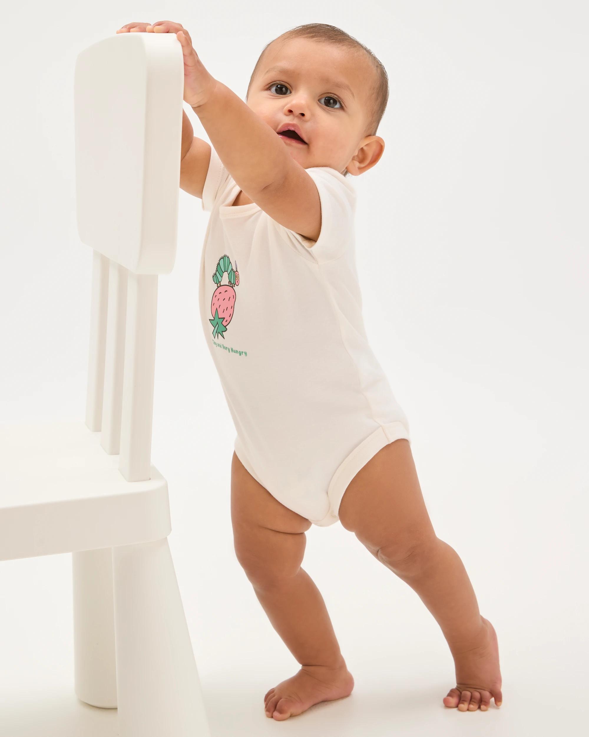 1 The Very Hungry Caterpillar Organic Cotton Baby Bodysuit HUNGRY CATERPILLAR NEUTRAL, 1 of 5