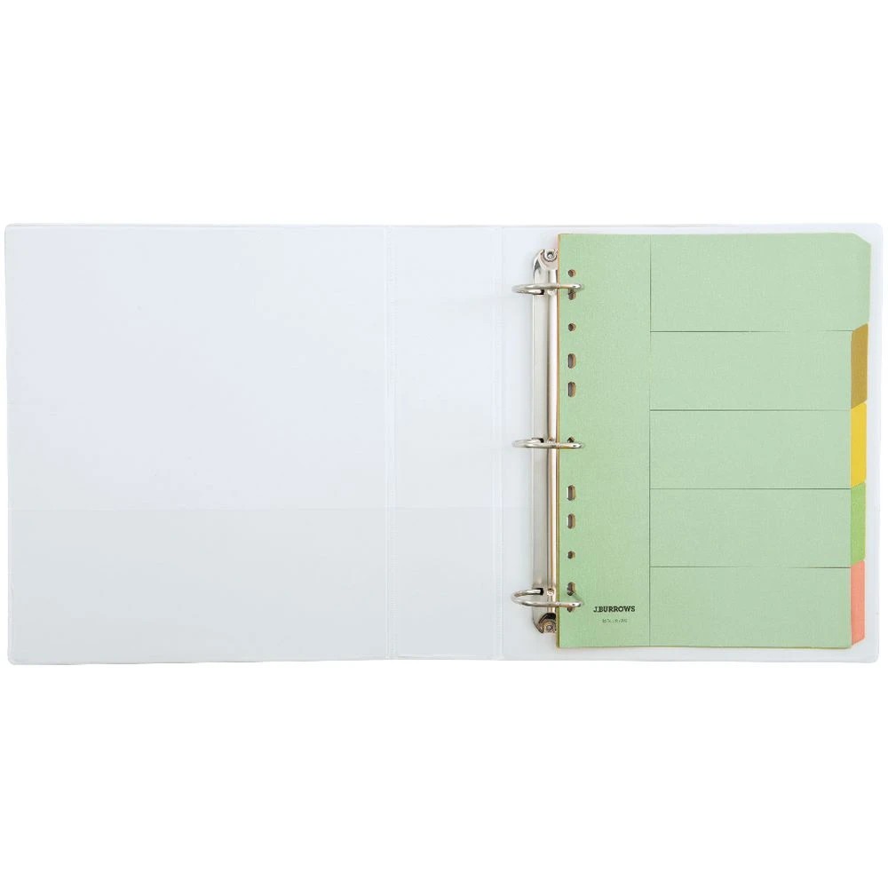 5 J.Burrows Insert Binder A4 3 D-Ring 50mm White, 5 of 6