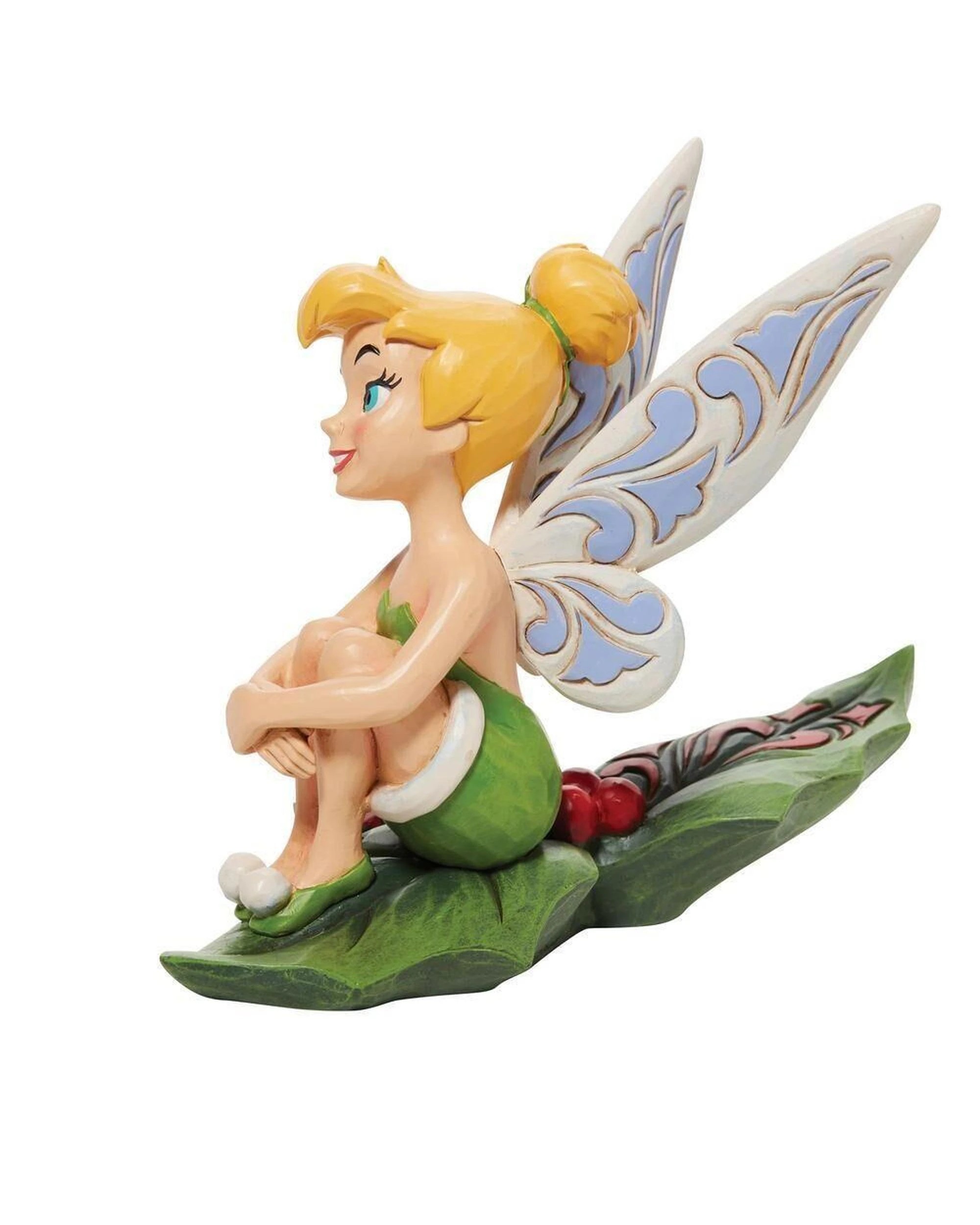 Disney Traditions Figurine 12cm Tinkerbell Sitting On Holly, Christmas ...