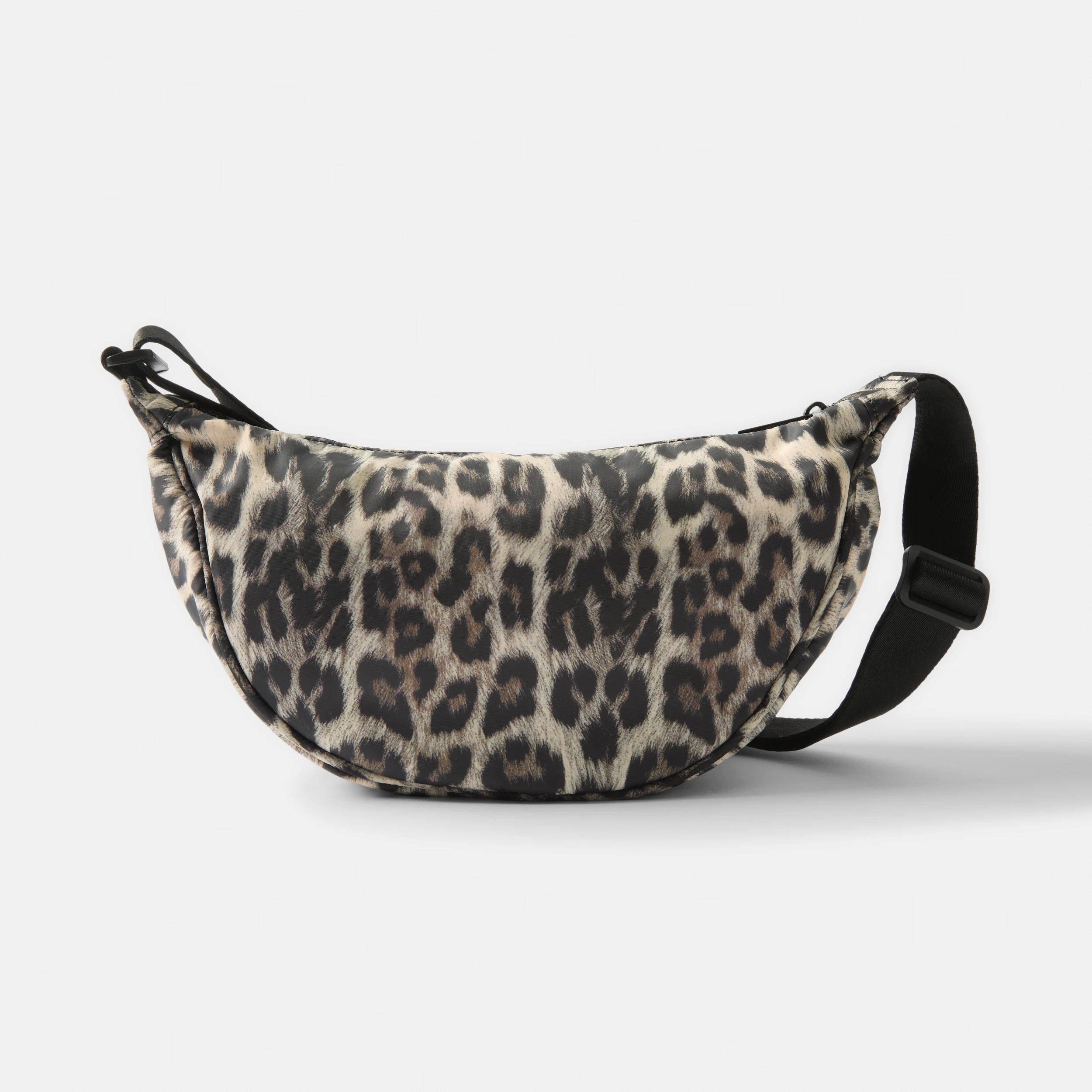 1 Urban Crescent Sling Bag LEOPARD NAT BEIGE, 1 of 5