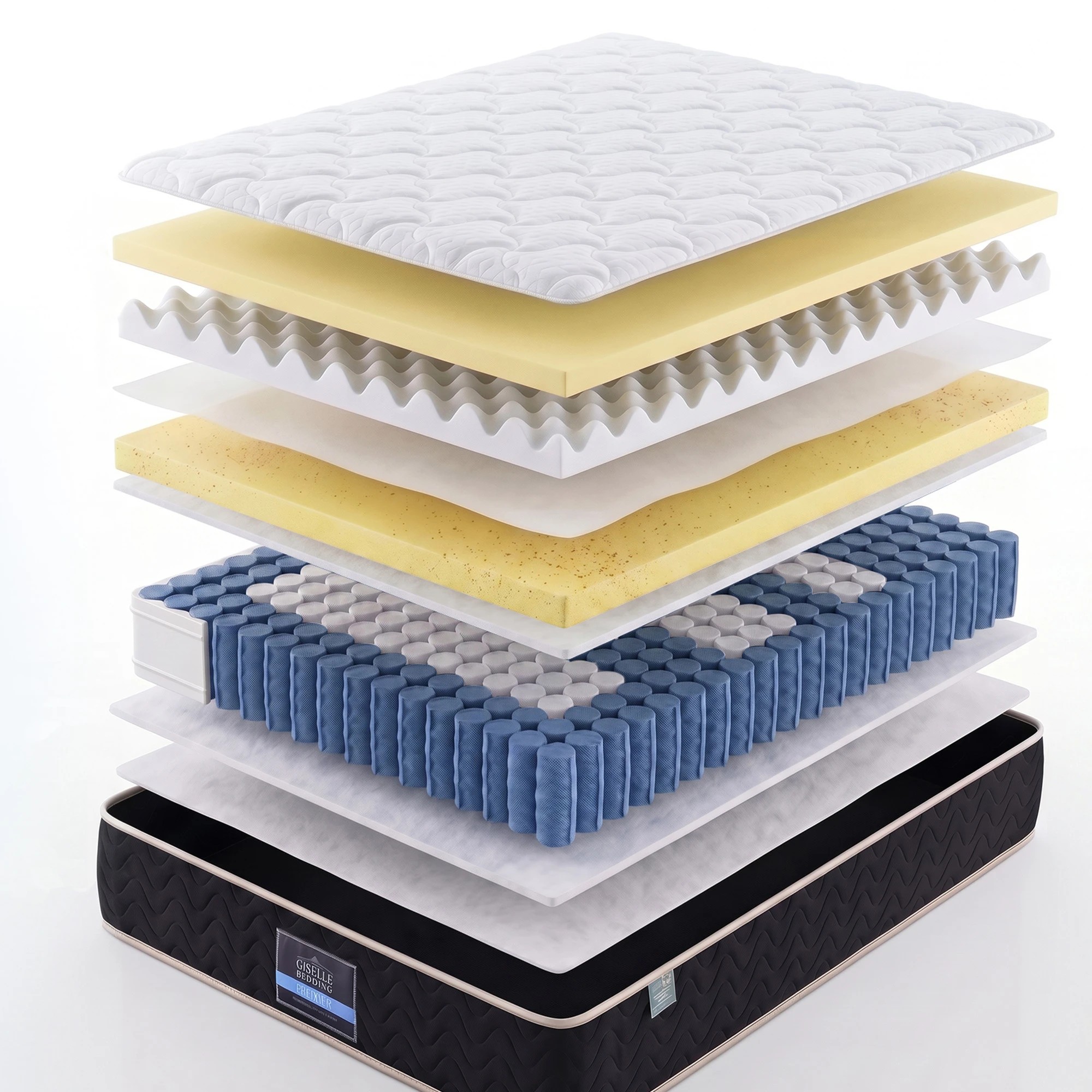 6 Giselle Bedding 35cm Mattress Firm with Copper Memory Foam and Edge Support - Single Bed - Multi, 6 of 9