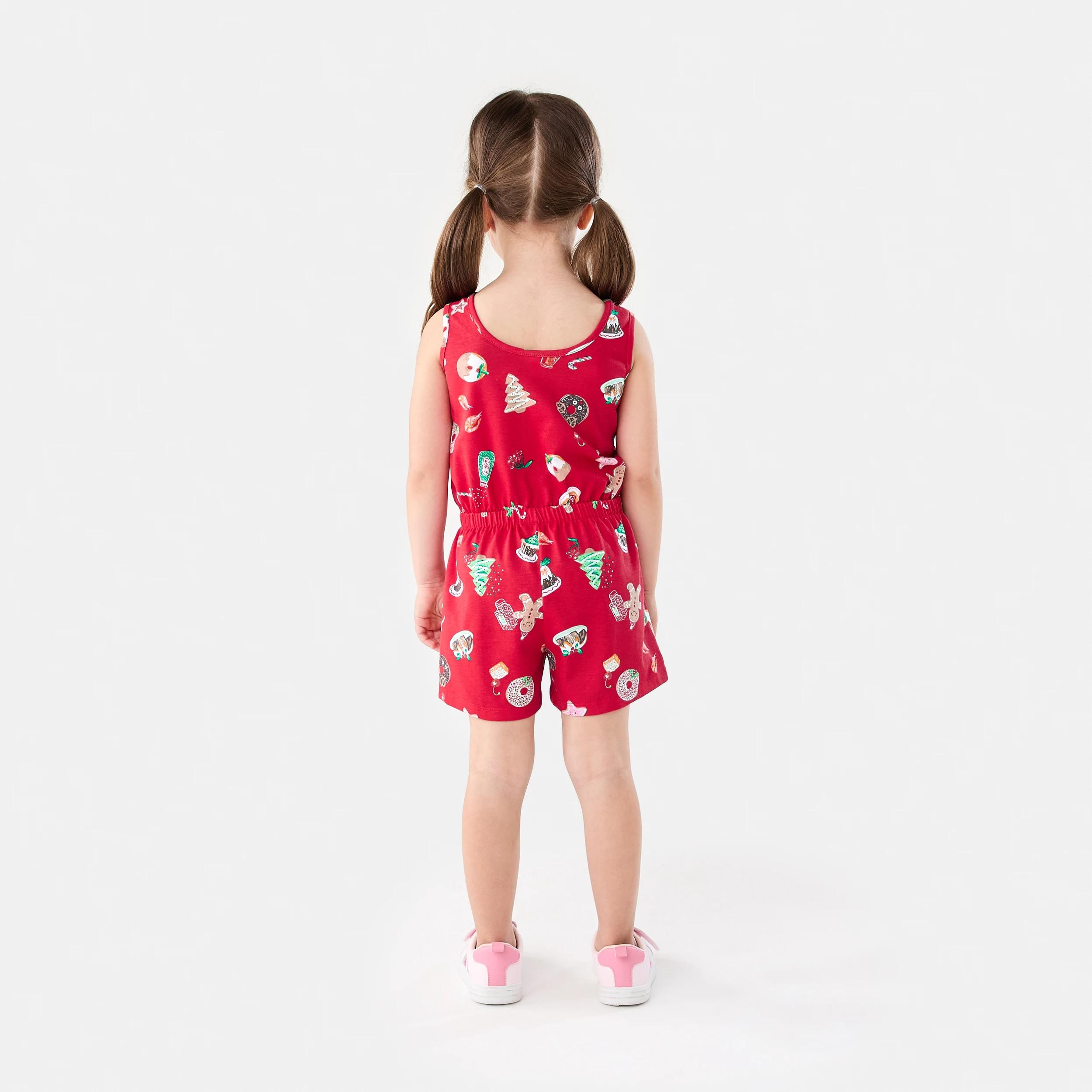 9 Christmas Print Family Matching Playsuit Red Food, 9 of 9