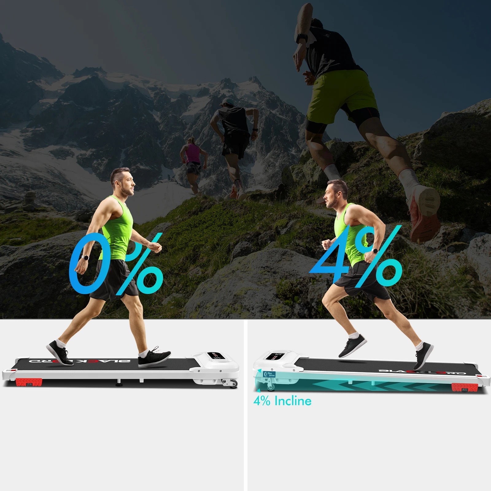 10 Black Lord Treadmill Electric Walking Pad Incline Shock Absorbers Home Gym - White, 10 of 10