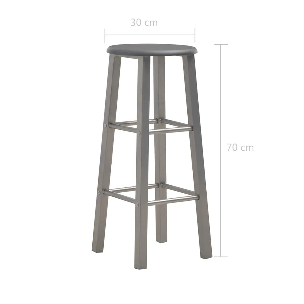 6 vidaXL Bar stool Footrest - Grey - Grey, 6 of 6