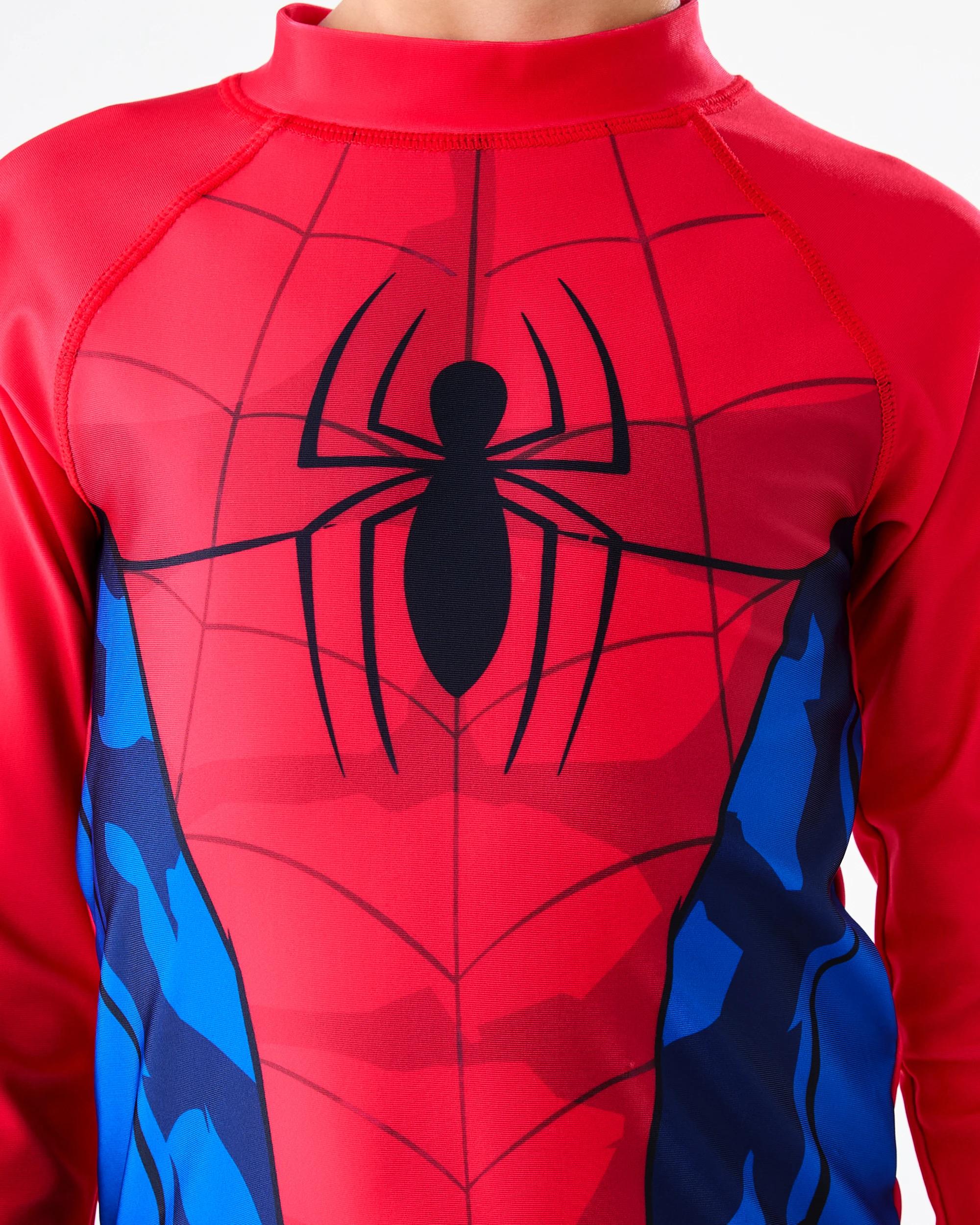 3 Spider-Man License Long Sleeve Swimsuit Spiderman, 3 of 9