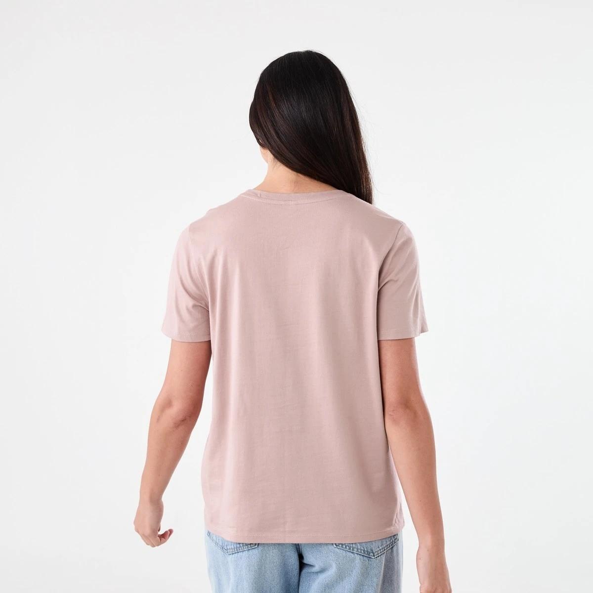3 Short Sleeve Australian Cotton T-shirt MODEST PINK, 3 of 5