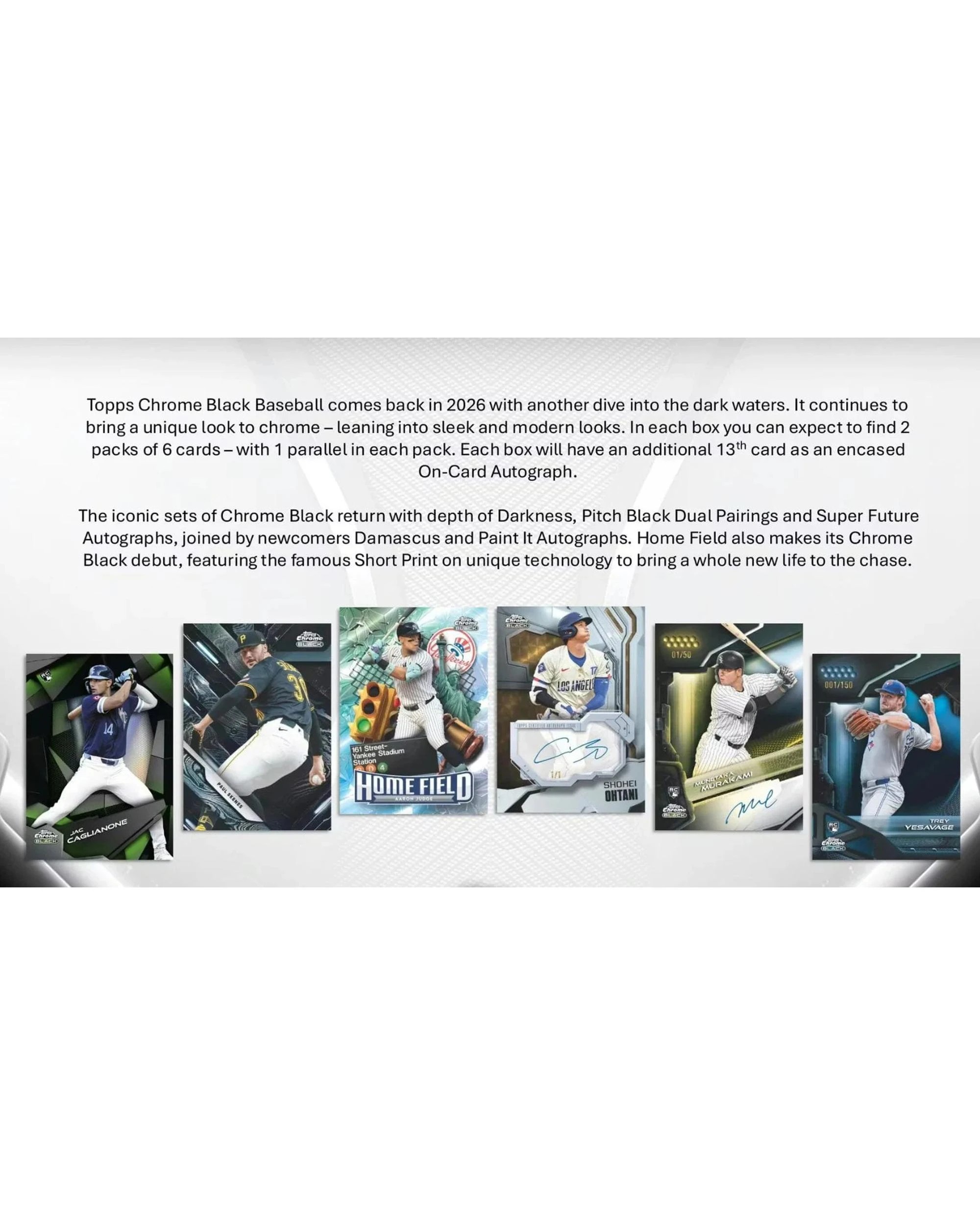 3 Topps 2026 MLB Chrome Black Baseball Hobby Box, 3 of 9