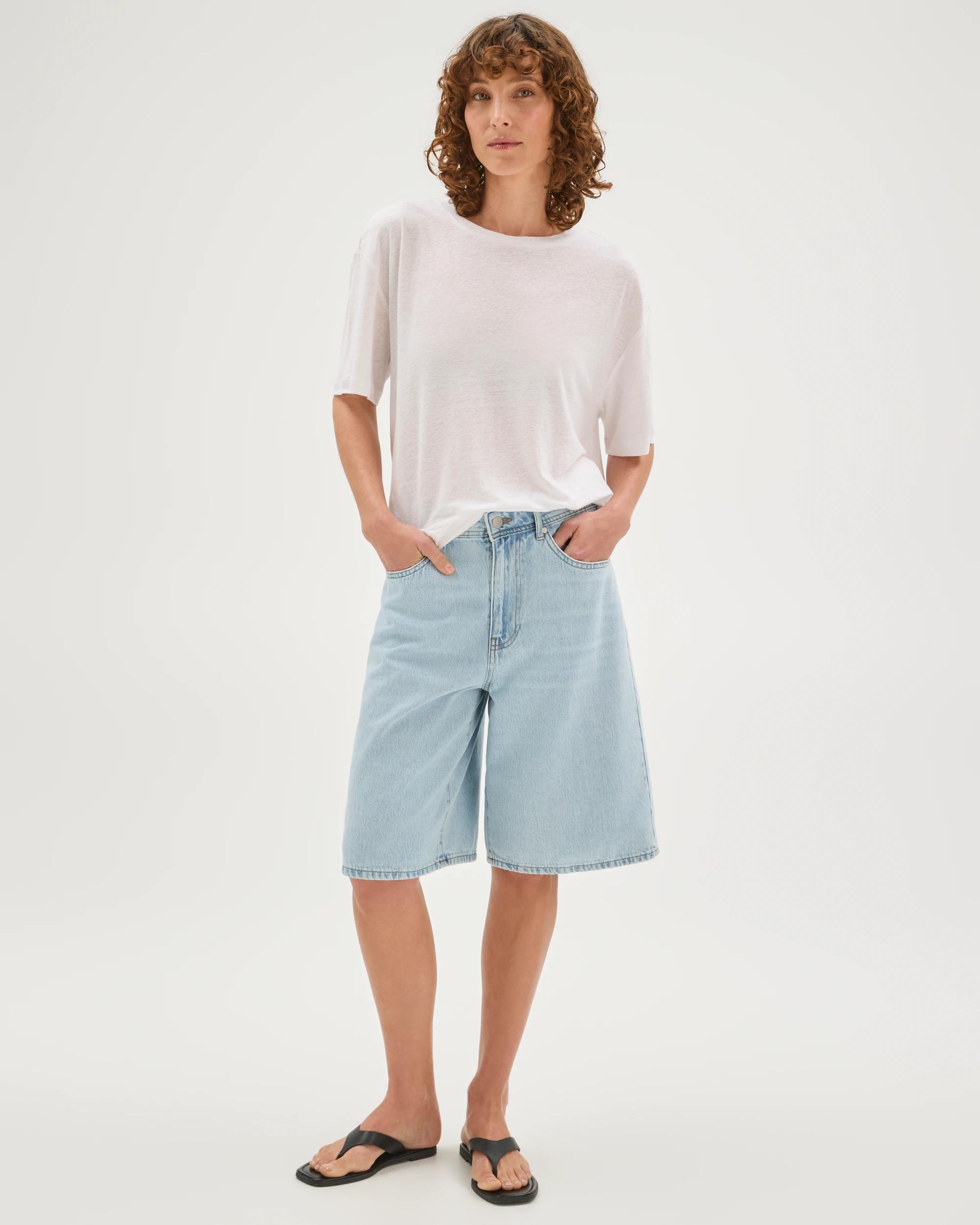 5 Target Denim AirLoom A-Line Bermuda Denim Shorts ICY FADE, 5 of 6