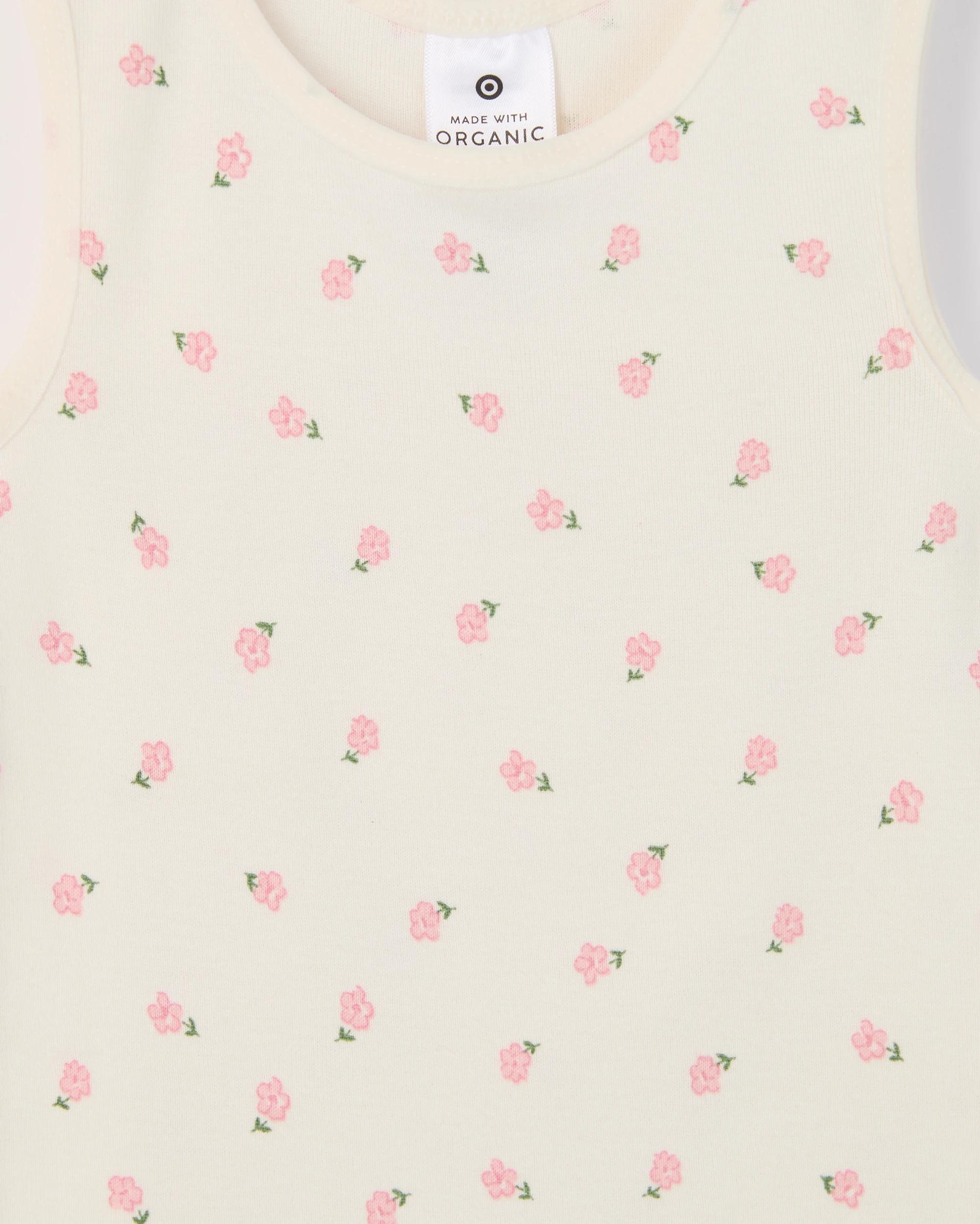 5 Target Baby Baby Organic Cotton 3 Pack Print Rib Vest DITSY FLORAL, 5 of 5